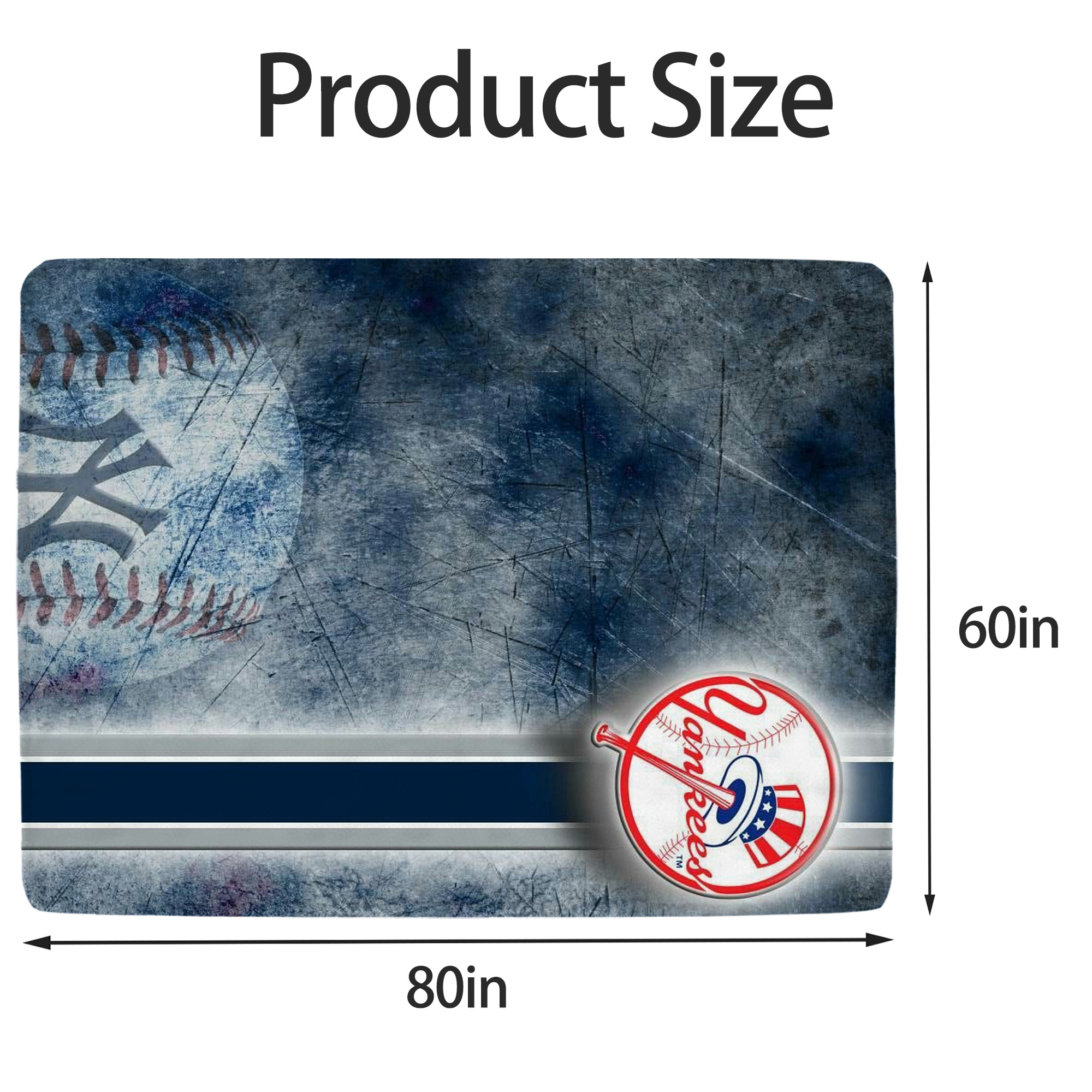 New York Yankees 150 Soft Fleece Throw Blanket 60 X 80 Inch – Super Soft, Lightweight, And Durable – Perfect For Sofa, Bed, Camping, And More – Ideal Gift For Family And Friends