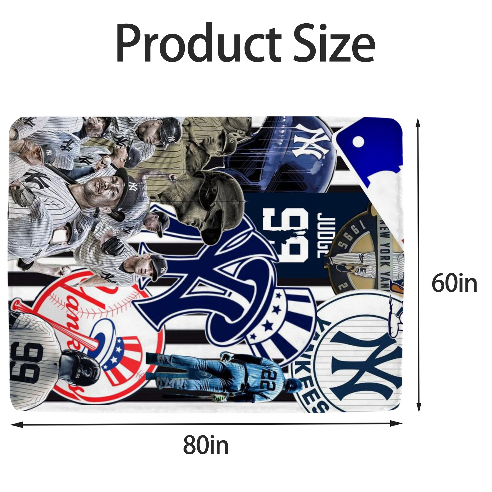 New York Yankees 138 Soft Fleece Throw Blanket 60 X 80 Inch – Super Soft, Lightweight, And Durable – Perfect For Sofa, Bed, Camping, And More – Ideal Gift For Family And Friends