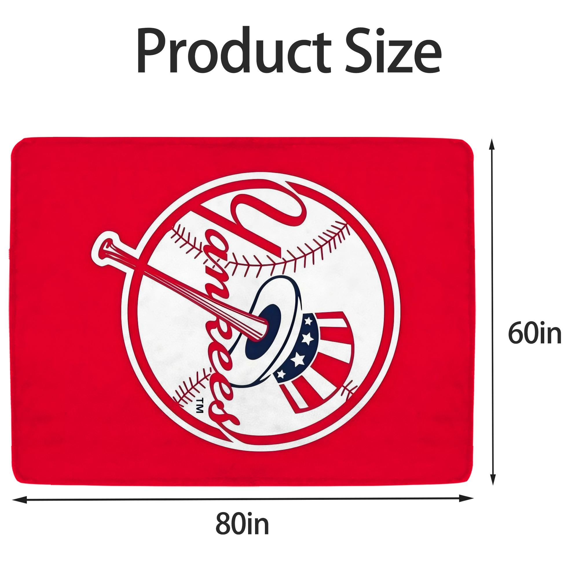 New York Yankees 165 Soft Fleece Throw Blanket 60 X 80 Inch – Super Soft, Lightweight, And Durable – Perfect For Sofa, Bed, Camping, And More – Ideal Gift For Family And Friends