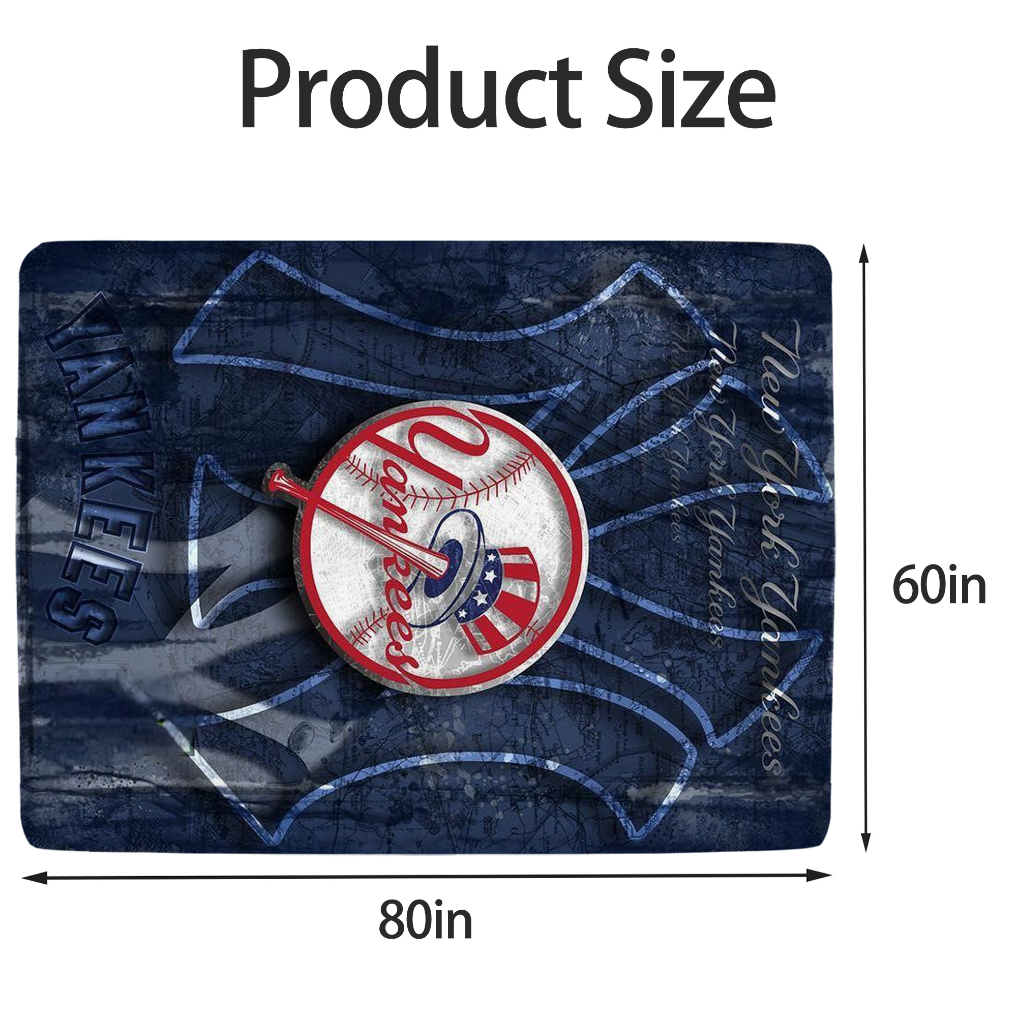 New York Yankees 190 Soft Fleece Throw Blanket 60 X 80 Inch – Super Soft, Lightweight, And Durable – Perfect For Sofa, Bed, Camping, And More – Ideal Gift For Family And Friends