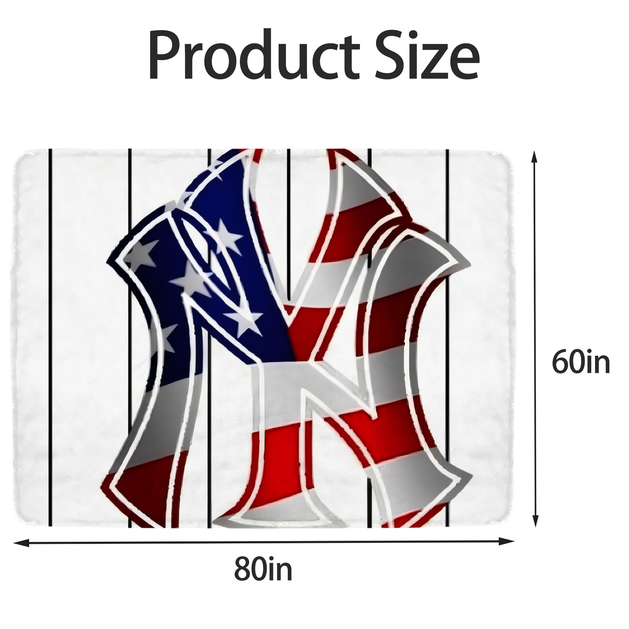 New York Yankees 195 Soft Fleece Throw Blanket 60 X 80 Inch – Super Soft, Lightweight, And Durable – Perfect For Sofa, Bed, Camping, And More – Ideal Gift For Family And Friends