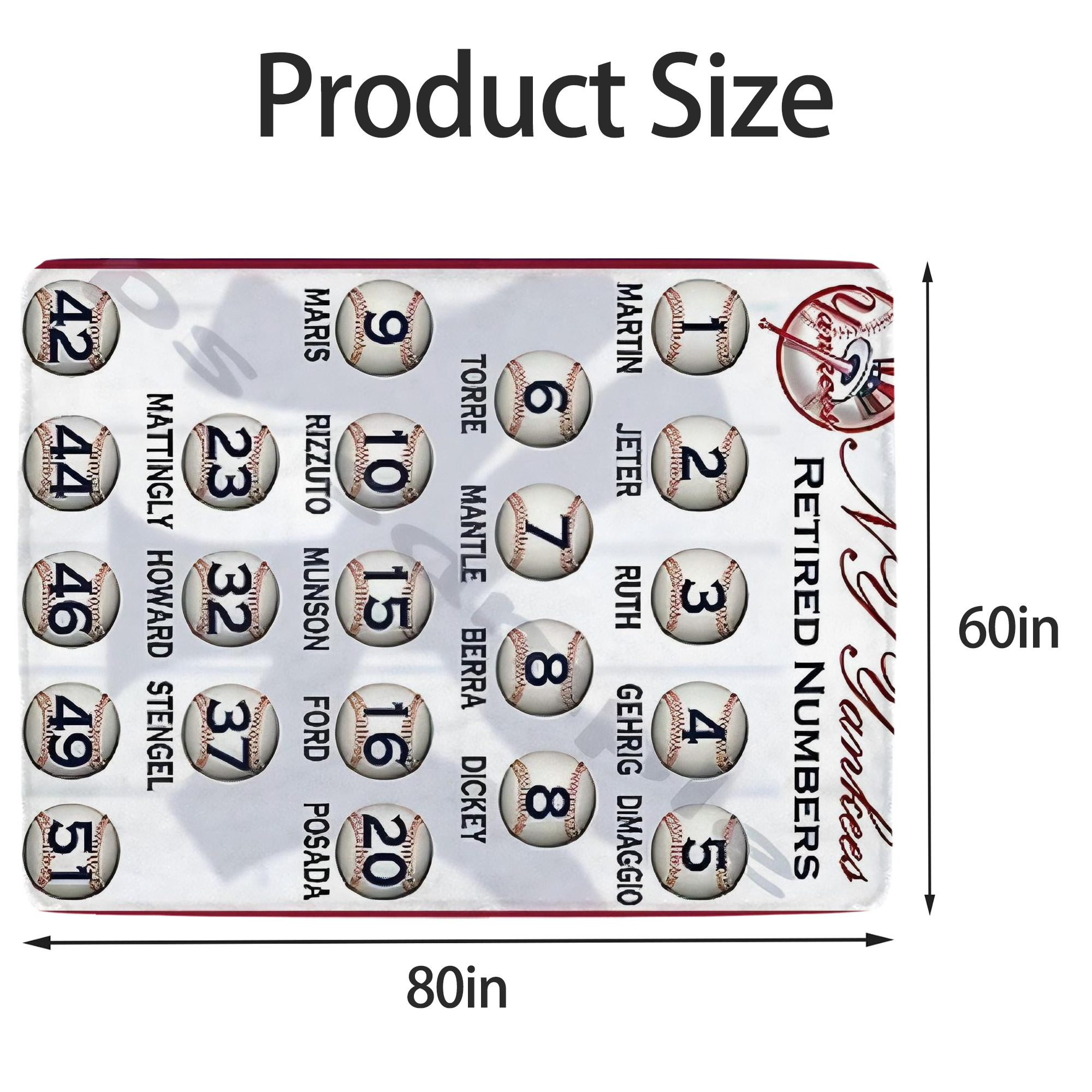 New York Yankees 201 Soft Fleece Throw Blanket 60 X 80 Inch – Super Soft, Lightweight, And Durable – Perfect For Sofa, Bed, Camping, And More – Ideal Gift For Family And Friends