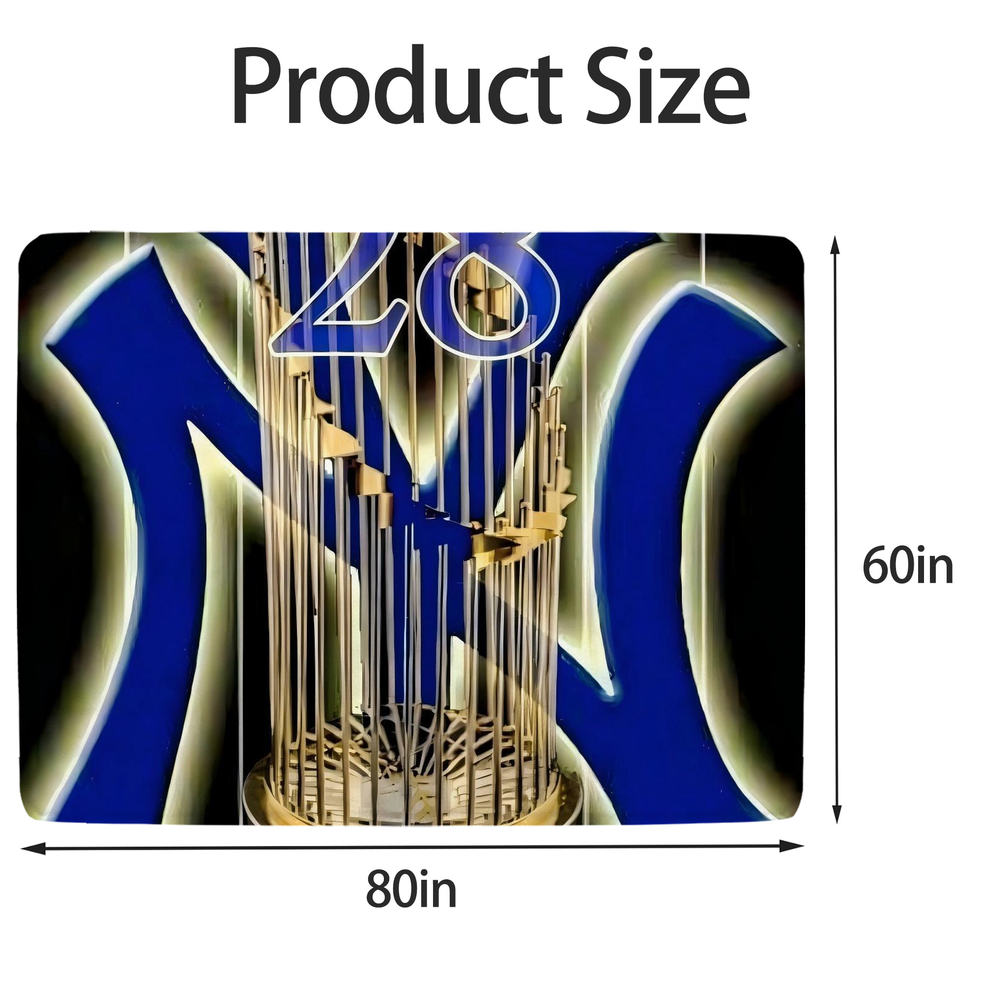 New York Yankees 212 Soft Fleece Throw Blanket 60 X 80 Inch – Super Soft, Lightweight, And Durable – Perfect For Sofa, Bed, Camping, And More – Ideal Gift For Family And Friends