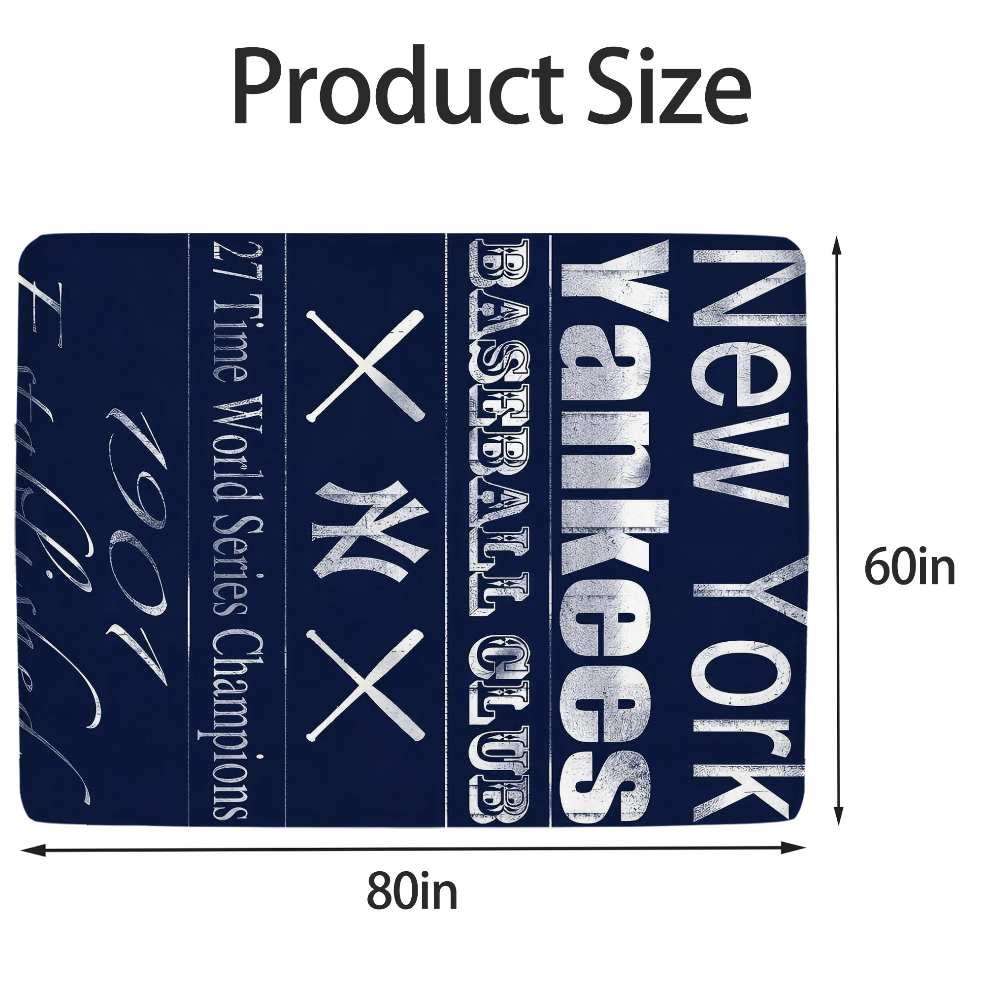 New York Yankees 205 Soft Fleece Throw Blanket 60 X 80 Inch – Super Soft, Lightweight, And Durable – Perfect For Sofa, Bed, Camping, And More – Ideal Gift For Family And Friends