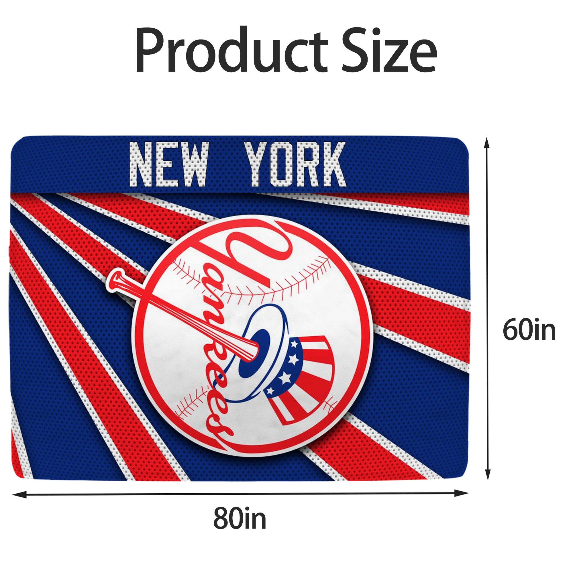 New York Yankees 182 Soft Fleece Throw Blanket 60 X 80 Inch – Super Soft, Lightweight, And Durable – Perfect For Sofa, Bed, Camping, And More – Ideal Gift For Family And Friends