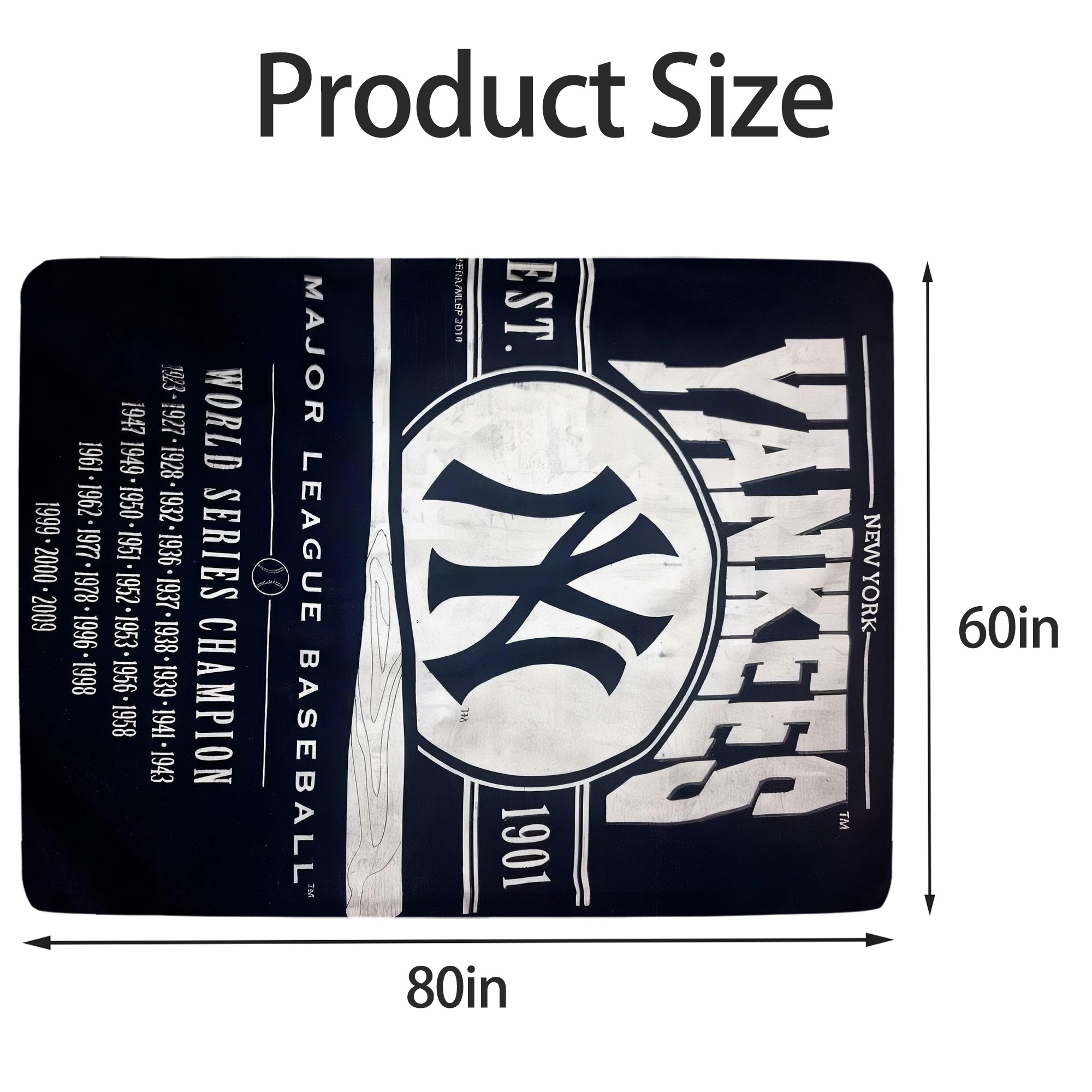 New York Yankees 211 Soft Fleece Throw Blanket 60 X 80 Inch – Super Soft, Lightweight, And Durable – Perfect For Sofa, Bed, Camping, And More – Ideal Gift For Family And Friends