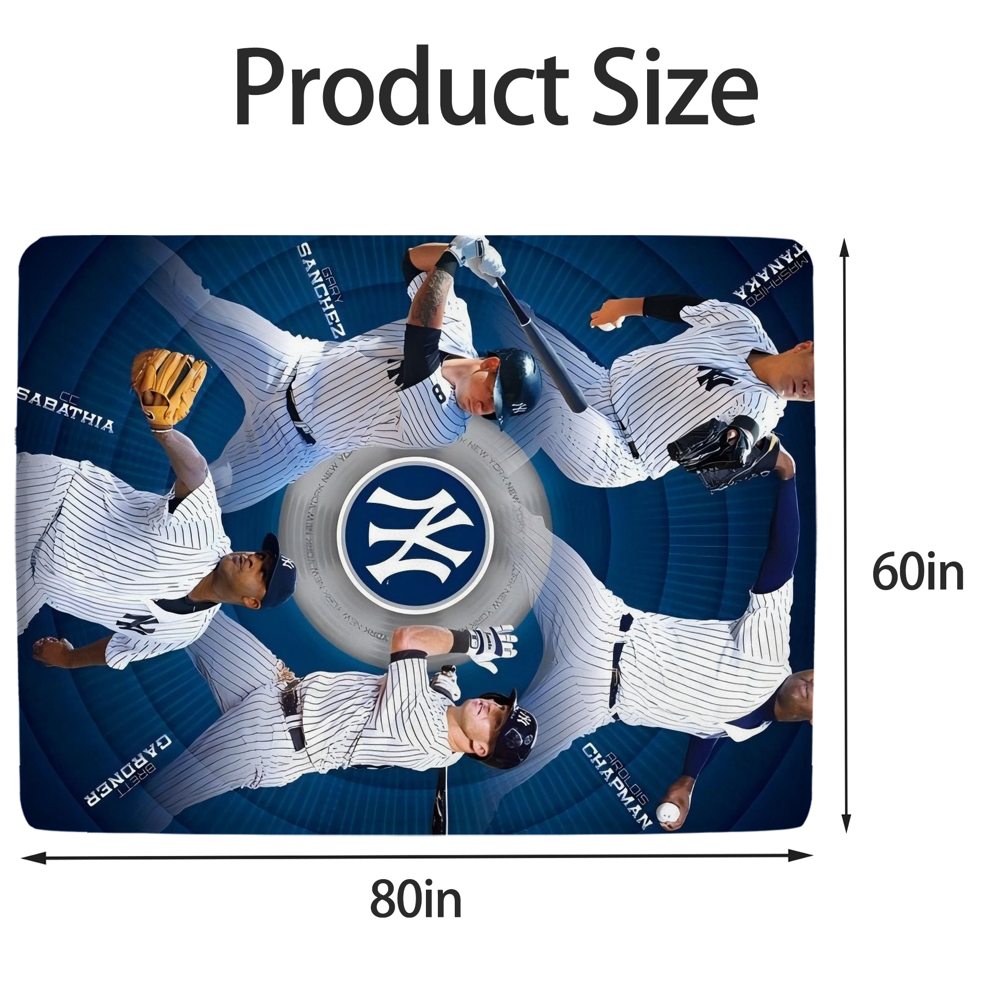 New York Yankees 222 Soft Fleece Throw Blanket 60 X 80 Inch – Super Soft, Lightweight, And Durable – Perfect For Sofa, Bed, Camping, And More – Ideal Gift For Family And Friends
