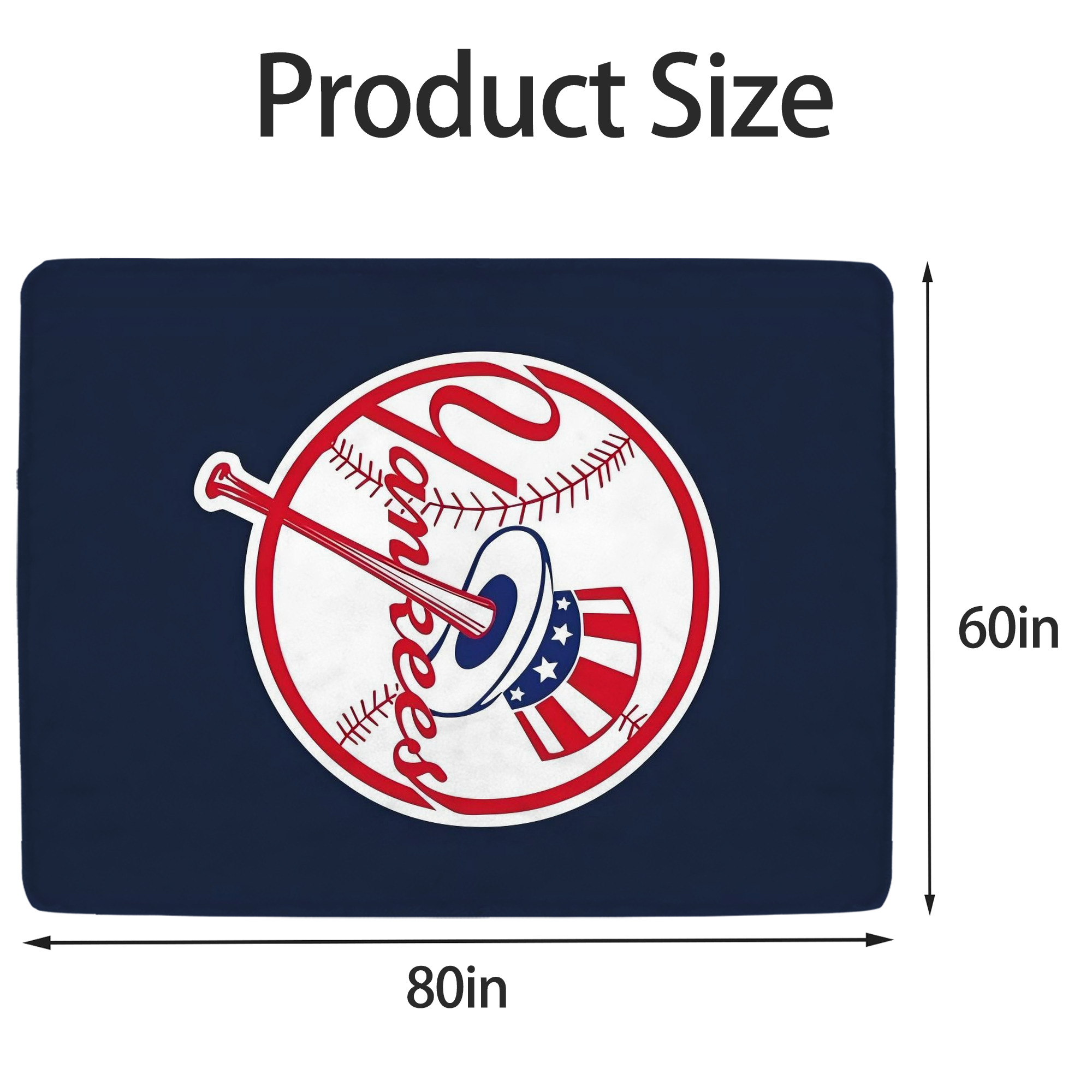 New York Yankees 216 Soft Fleece Throw Blanket 60 X 80 Inch – Super Soft, Lightweight, And Durable – Perfect For Sofa, Bed, Camping, And More – Ideal Gift For Family And Friends