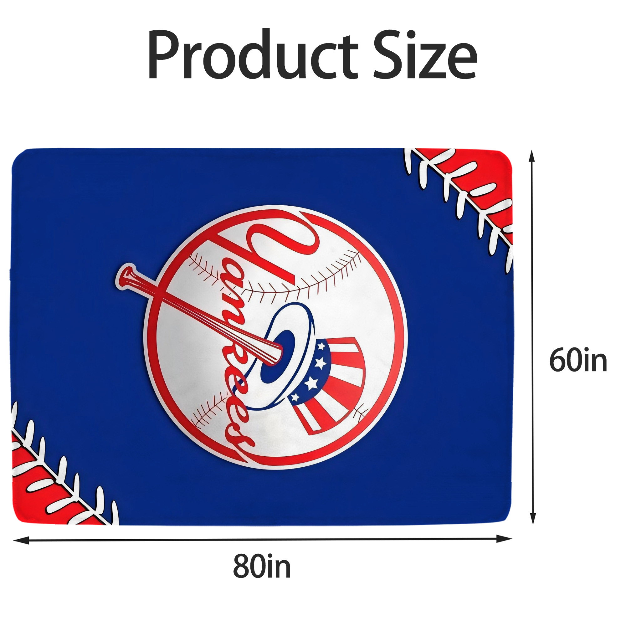 New York Yankees 203 Soft Fleece Throw Blanket 60 X 80 Inch – Super Soft, Lightweight, And Durable – Perfect For Sofa, Bed, Camping, And More – Ideal Gift For Family And Friends