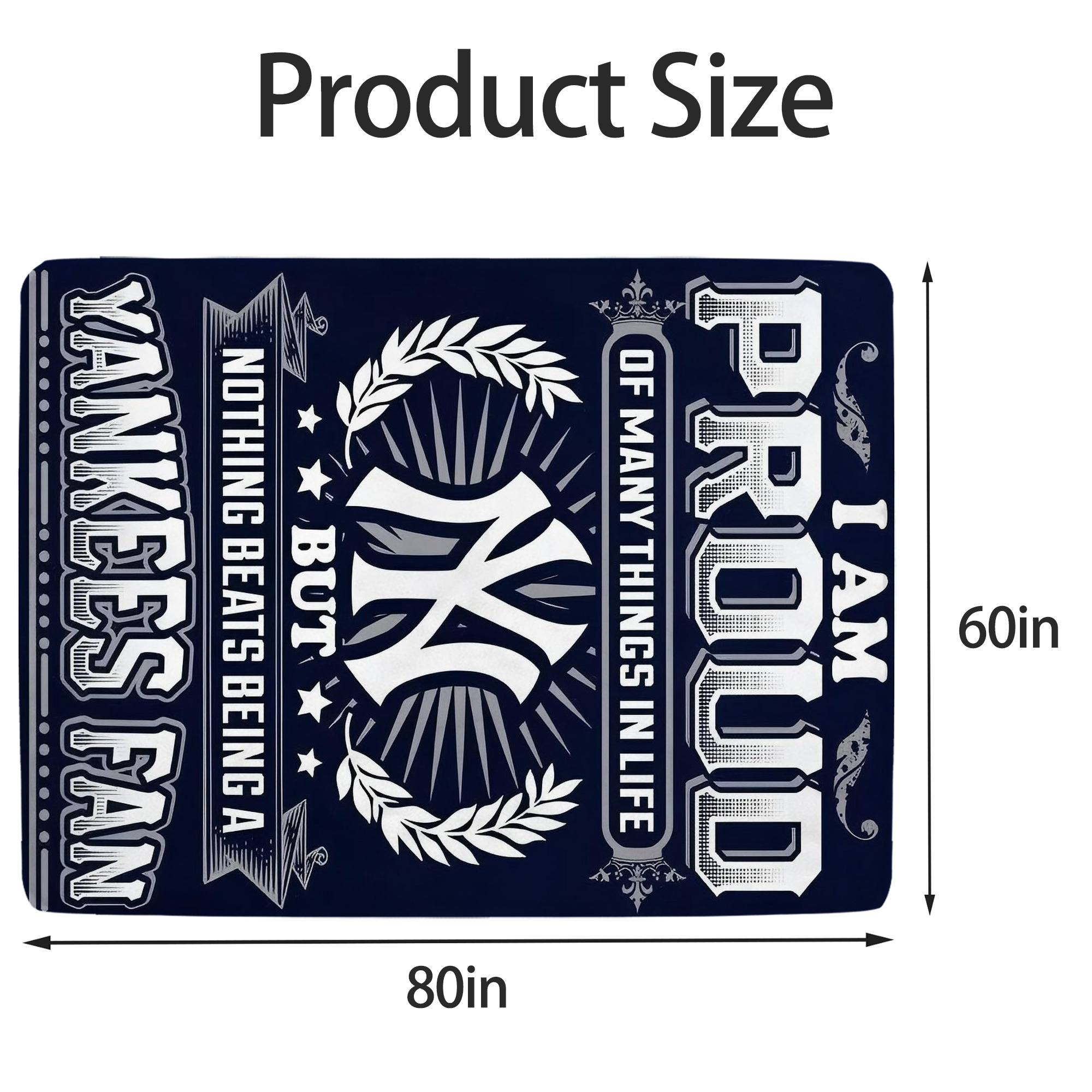 New York Yankees 301 Soft Fleece Throw Blanket 60 X 80 Inch – Super Soft, Lightweight, And Durable – Perfect For Sofa, Bed, Camping, And More – Ideal Gift For Family And Friends
