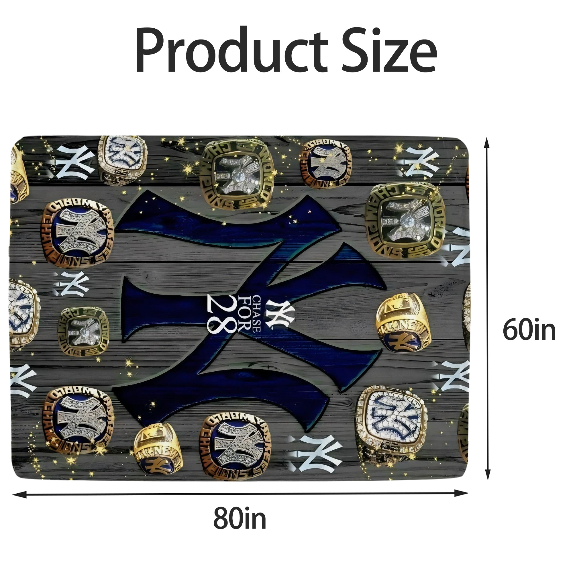 New York Yankees 209 Soft Fleece Throw Blanket 60 X 80 Inch – Super Soft, Lightweight, And Durable – Perfect For Sofa, Bed, Camping, And More – Ideal Gift For Family And Friends