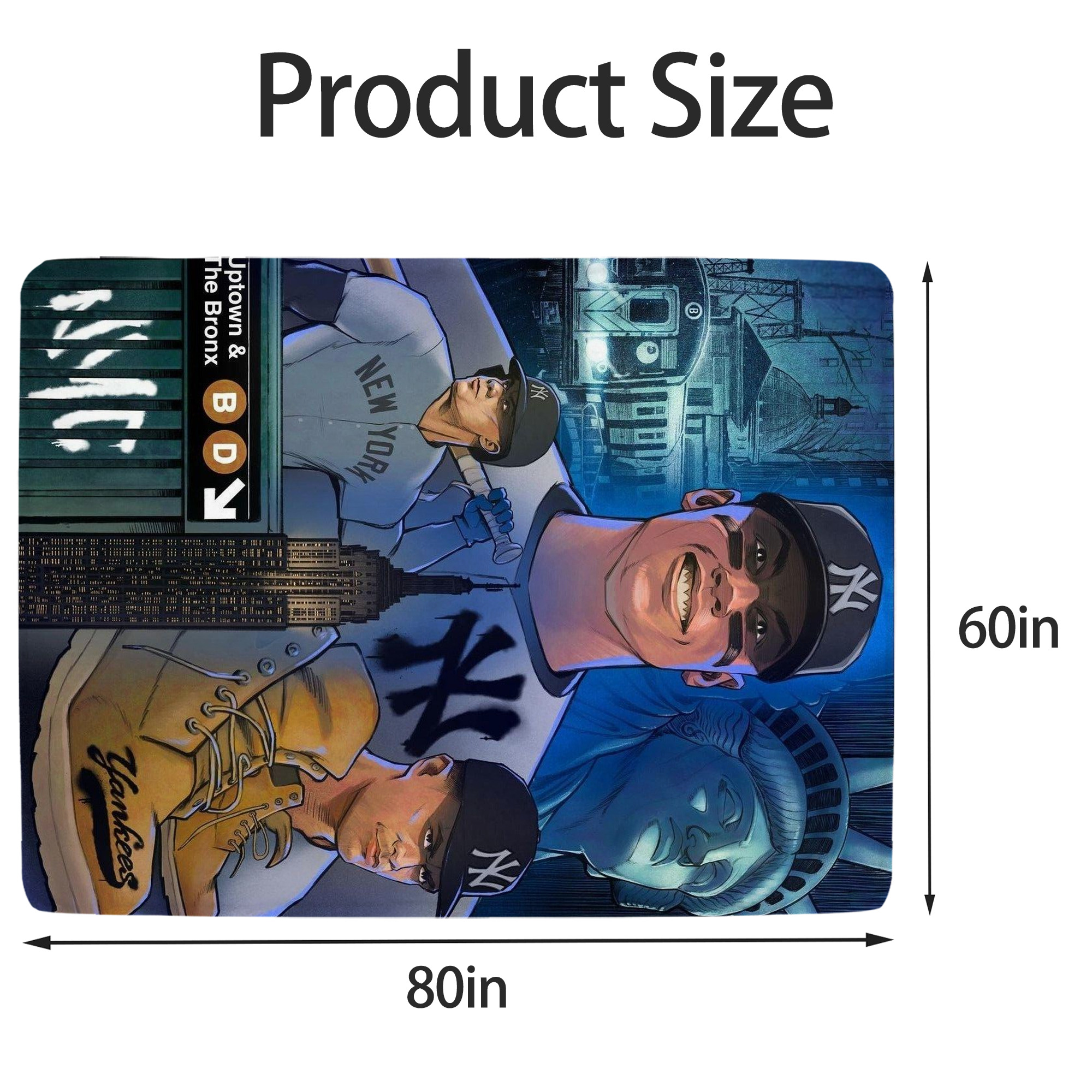 New York Yankees 298 Soft Fleece Throw Blanket 60 X 80 Inch – Super Soft, Lightweight, And Durable – Perfect For Sofa, Bed, Camping, And More – Ideal Gift For Family And Friends