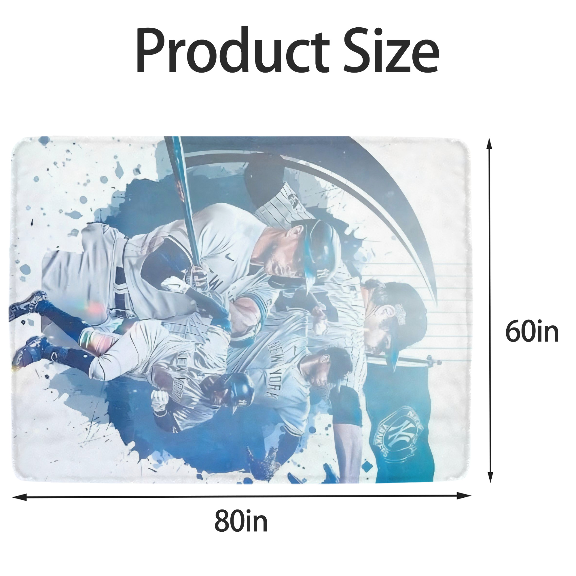 New York Yankees 329 Soft Fleece Throw Blanket 60 X 80 Inch – Super Soft, Lightweight, And Durable – Perfect For Sofa, Bed, Camping, And More – Ideal Gift For Family And Friends