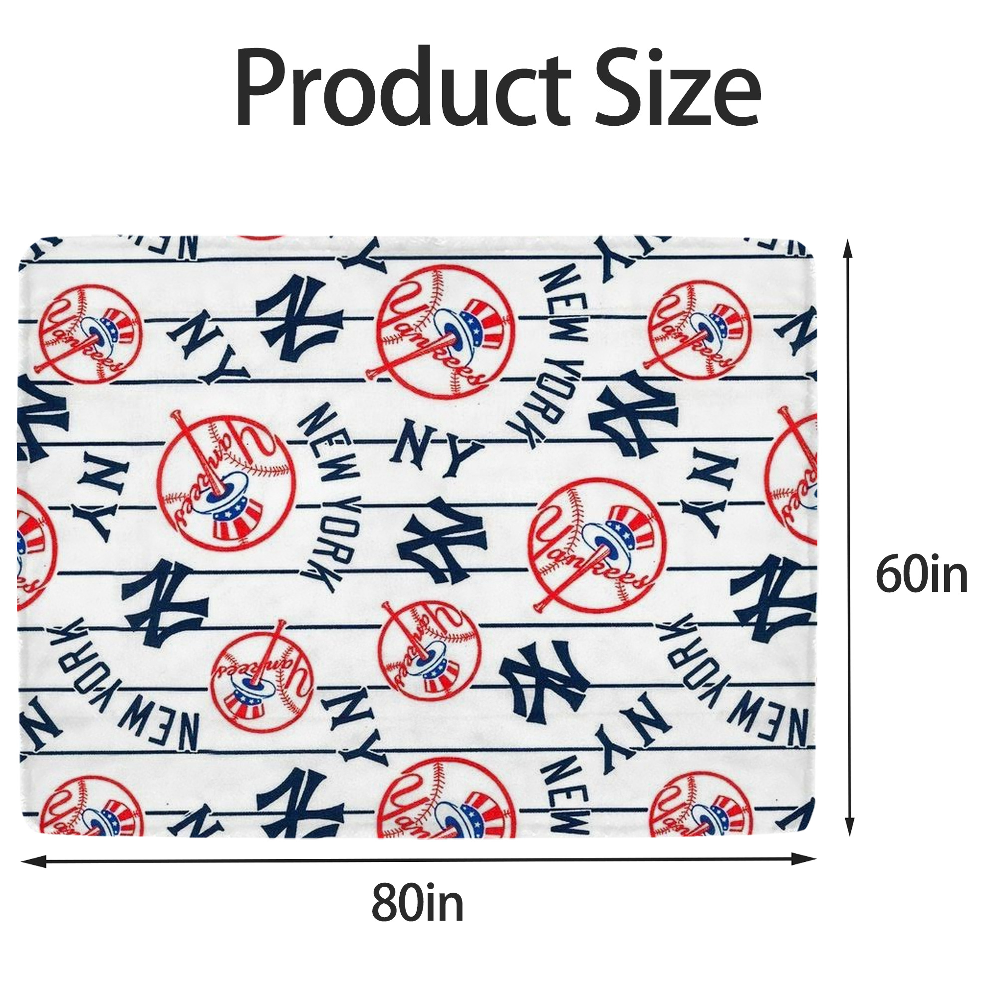 New York Yankees 219 Soft Fleece Throw Blanket 60 X 80 Inch – Super Soft, Lightweight, And Durable – Perfect For Sofa, Bed, Camping, And More – Ideal Gift For Family And Friends