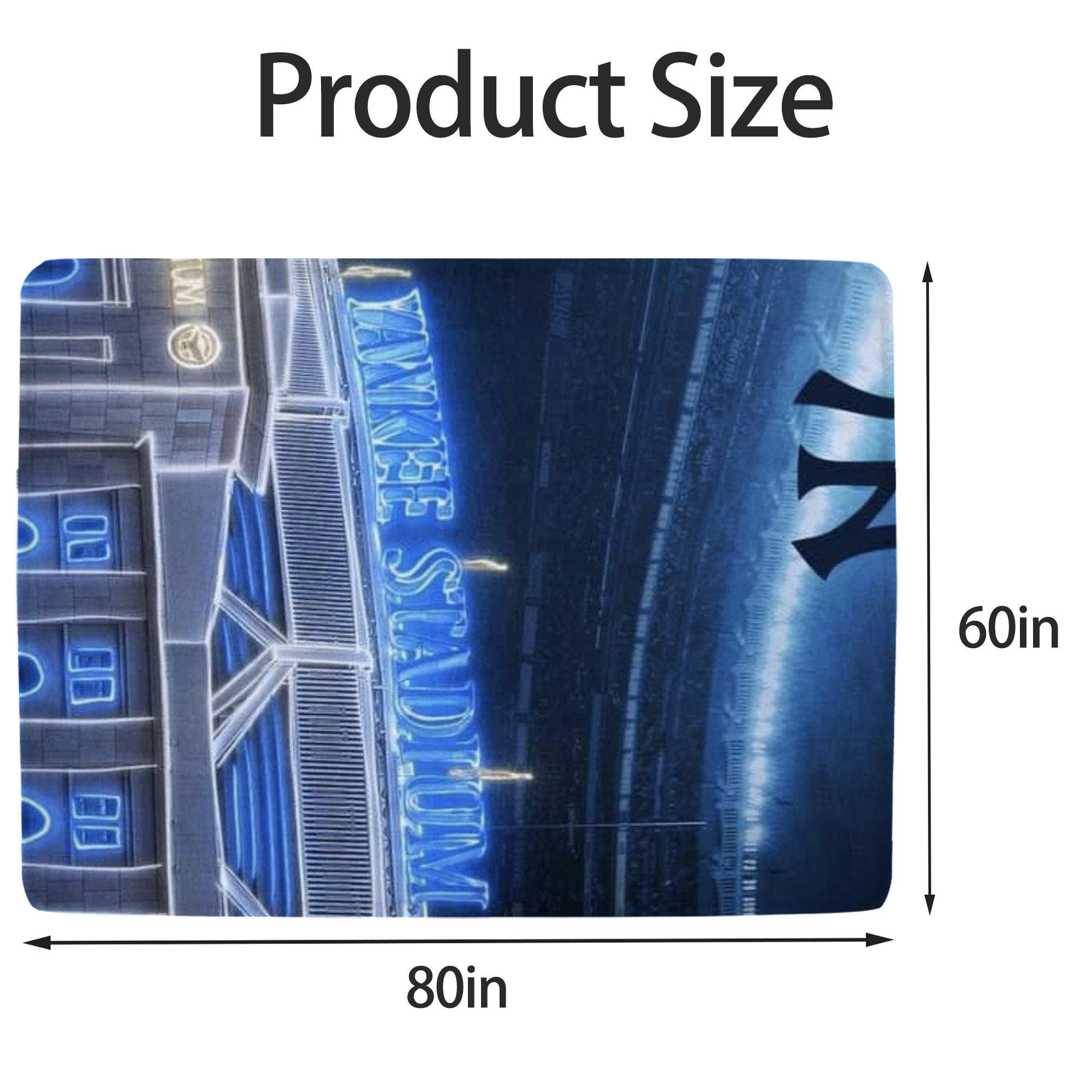 New York Yankees 328 Soft Fleece Throw Blanket 60 X 80 Inch – Super Soft, Lightweight, And Durable – Perfect For Sofa, Bed, Camping, And More – Ideal Gift For Family And Friends