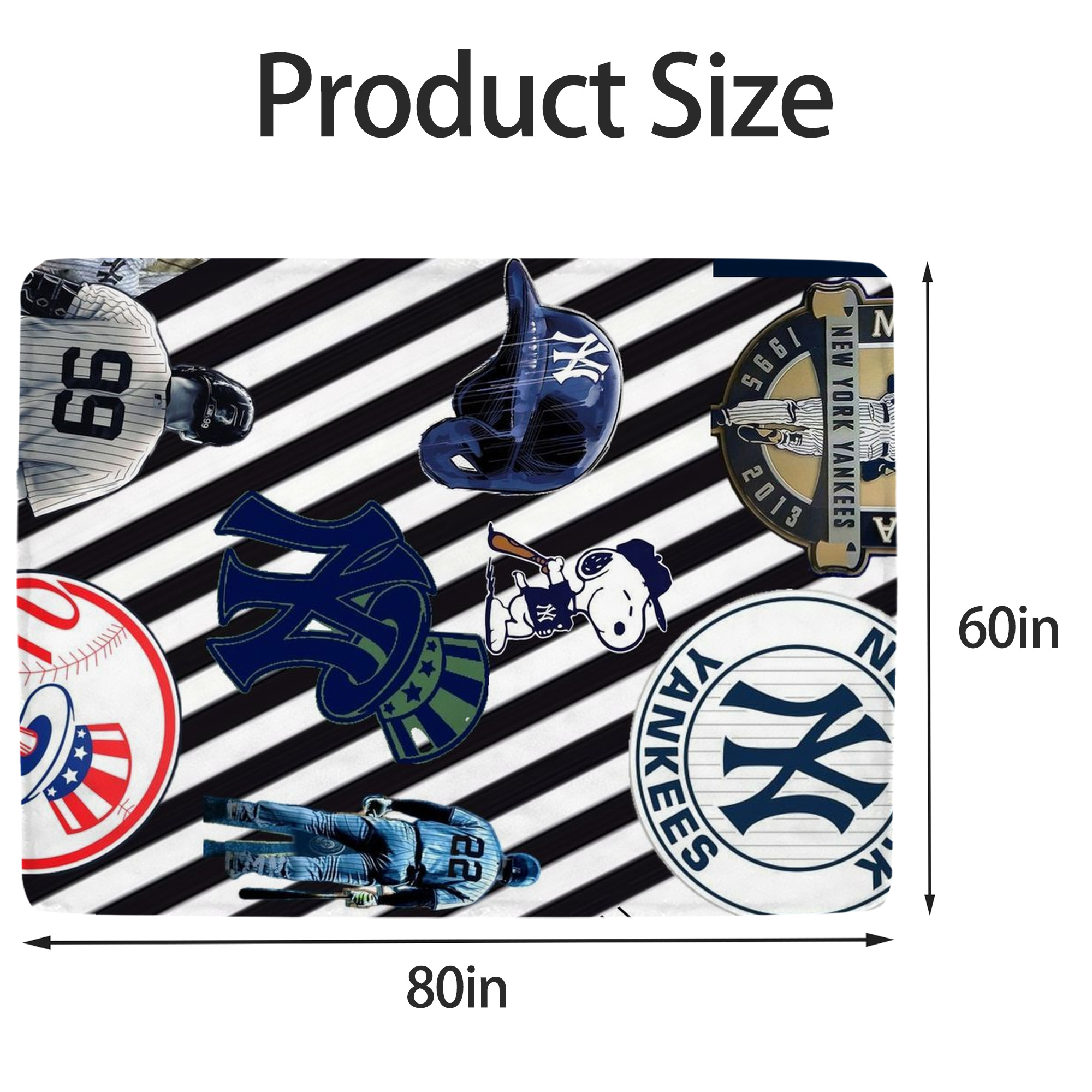 New York Yankees 231 Soft Fleece Throw Blanket 60 X 80 Inch – Super Soft, Lightweight, And Durable – Perfect For Sofa, Bed, Camping, And More – Ideal Gift For Family And Friends