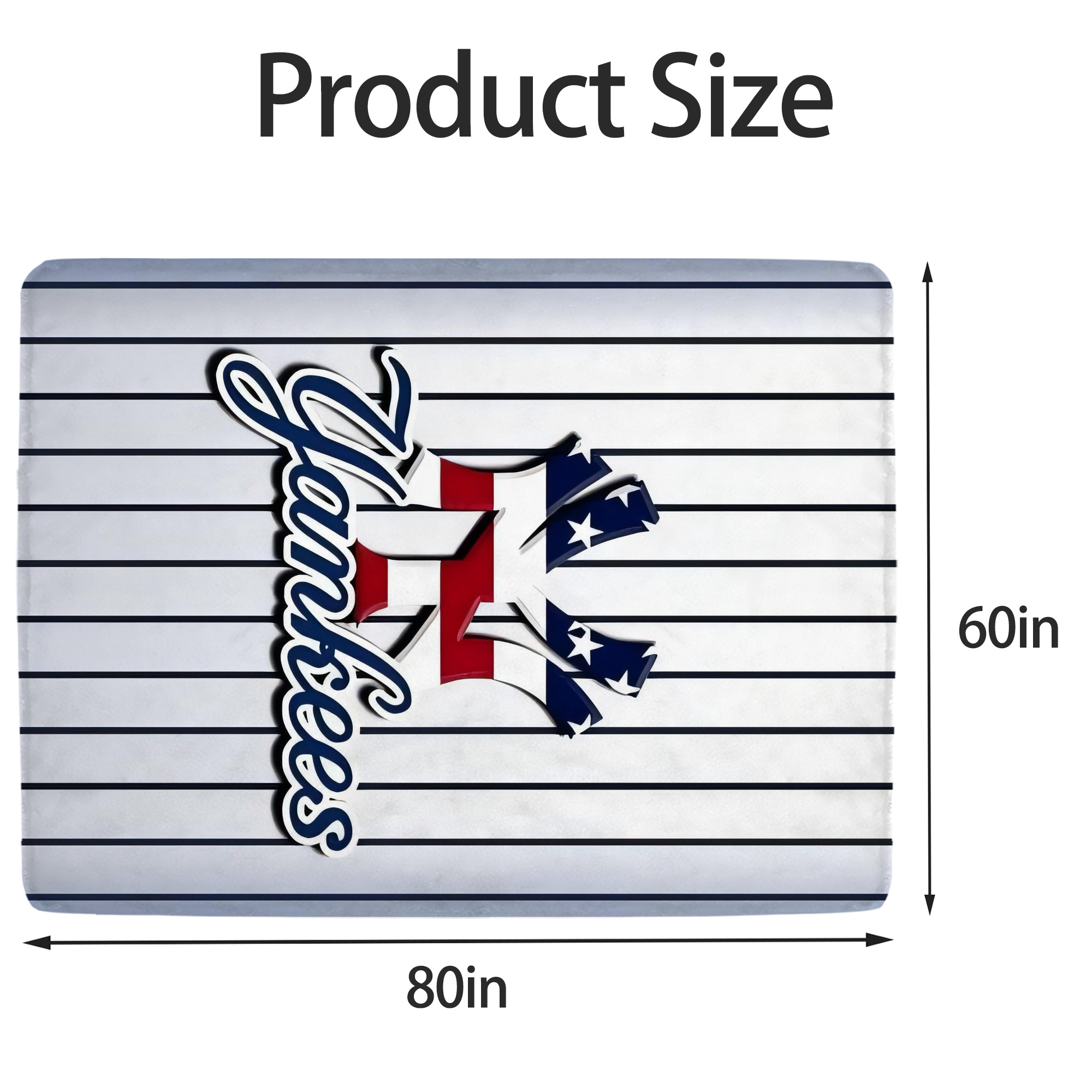 New York Yankees 227 Soft Fleece Throw Blanket 60 X 80 Inch – Super Soft, Lightweight, And Durable – Perfect For Sofa, Bed, Camping, And More – Ideal Gift For Family And Friends