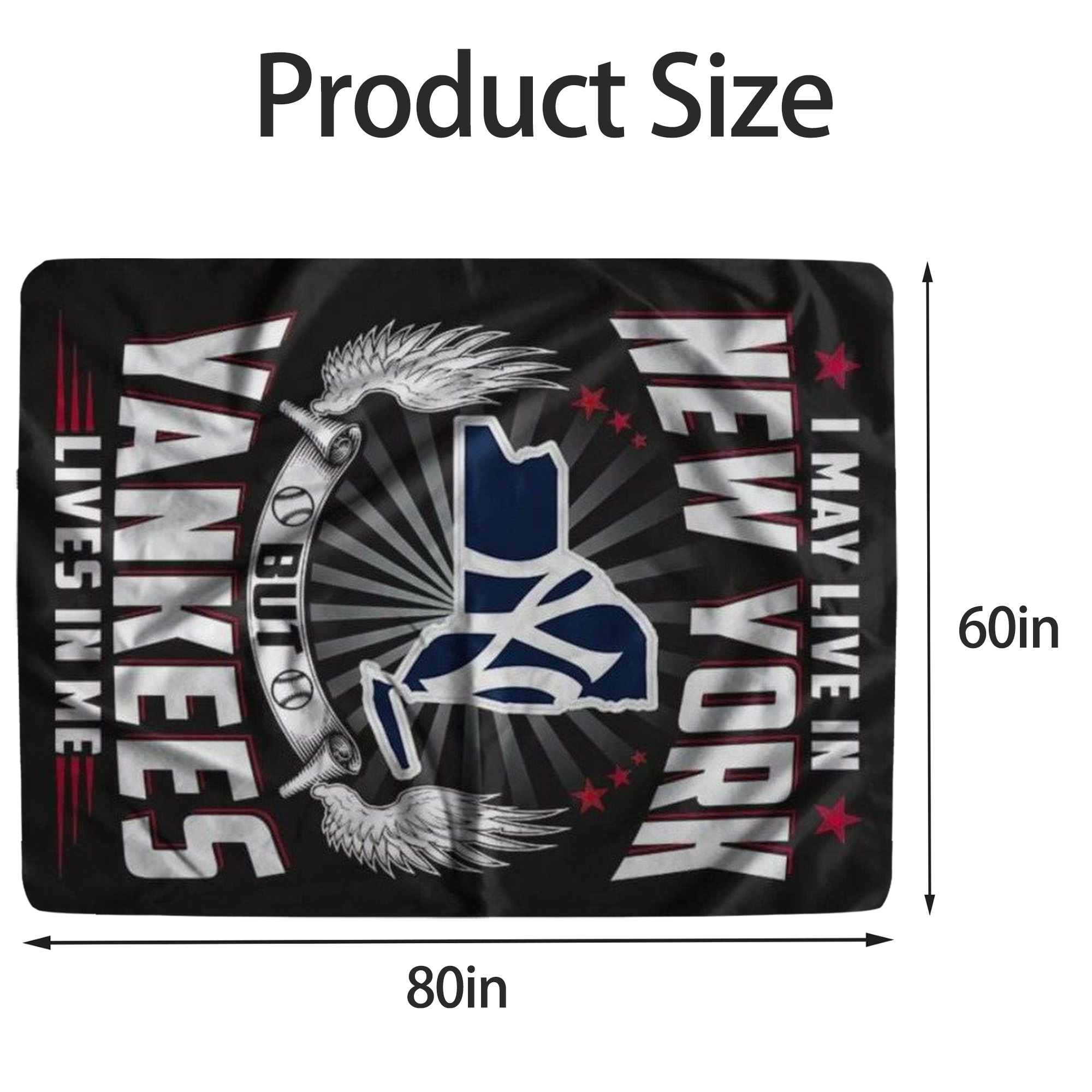 New York Yankees 320 Soft Fleece Throw Blanket 60 X 80 Inch – Super Soft, Lightweight, And Durable – Perfect For Sofa, Bed, Camping, And More – Ideal Gift For Family And Friends