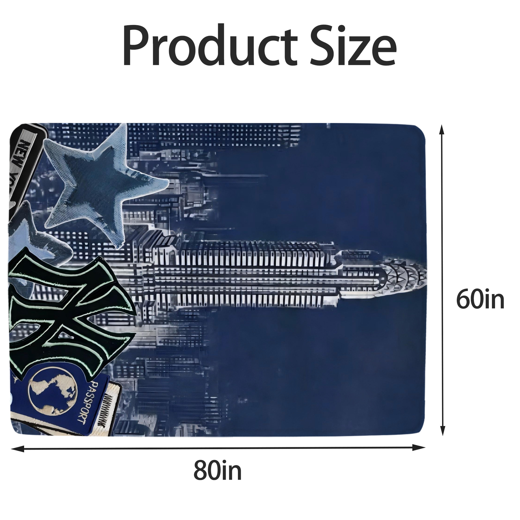 New York Yankees 331 Soft Fleece Throw Blanket 60 X 80 Inch – Super Soft, Lightweight, And Durable – Perfect For Sofa, Bed, Camping, And More – Ideal Gift For Family And Friends