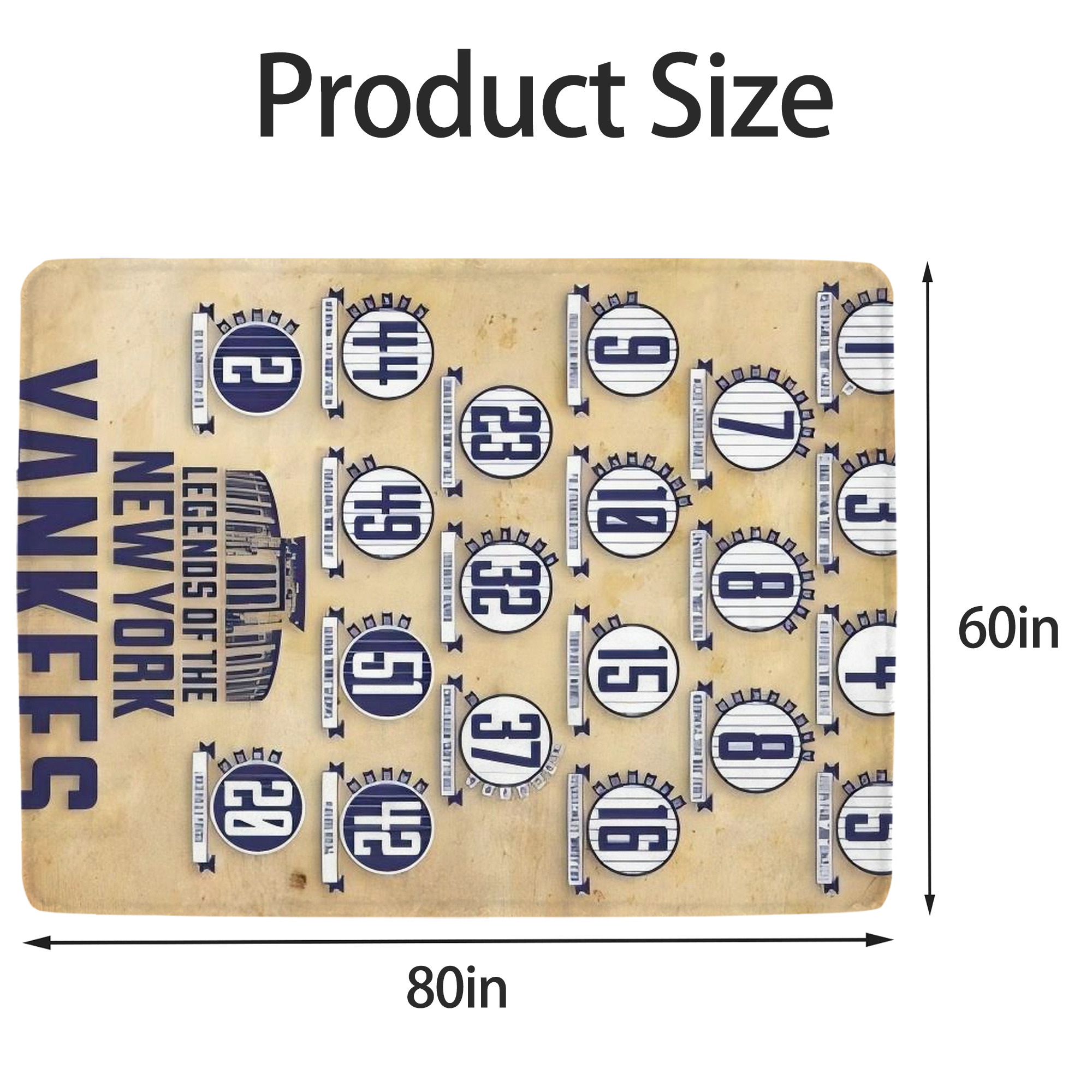 New York Yankees 339 Soft Fleece Throw Blanket 60 X 80 Inch – Super Soft, Lightweight, And Durable – Perfect For Sofa, Bed, Camping, And More – Ideal Gift For Family And Friends