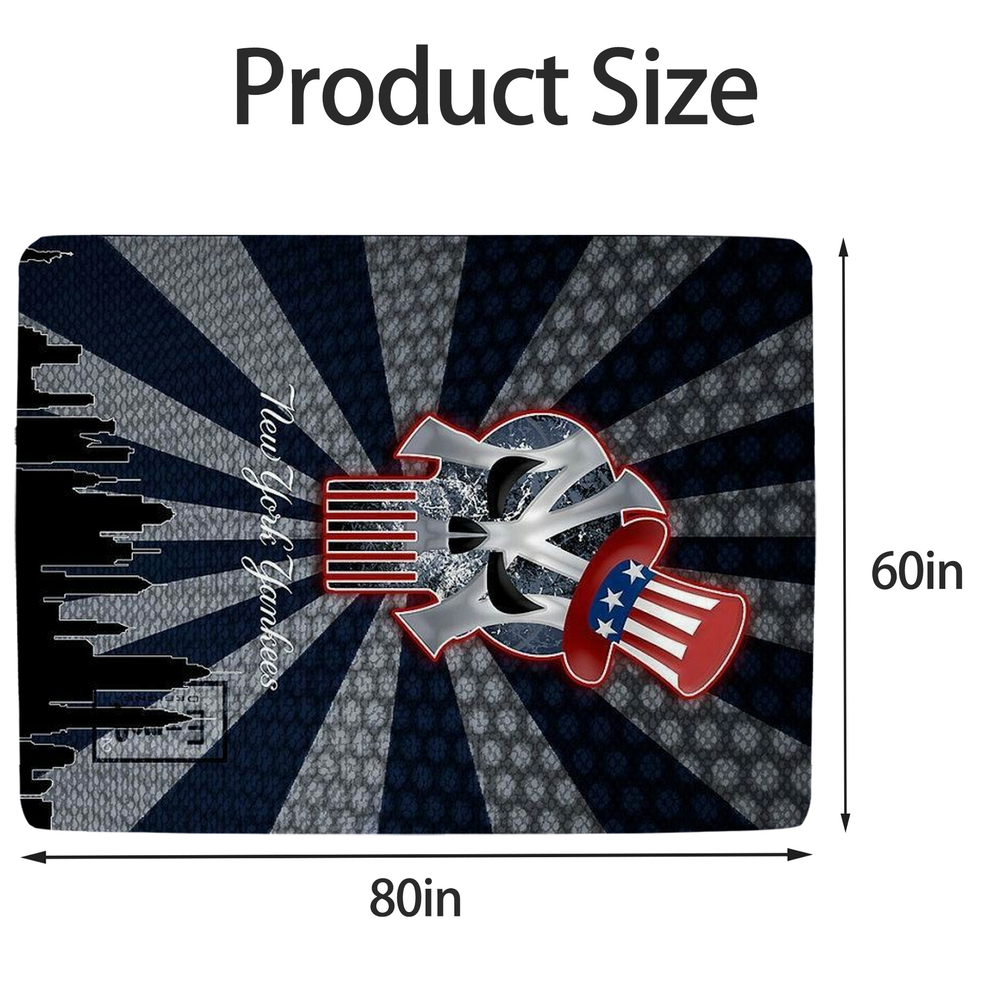 New York Yankees 340 Soft Fleece Throw Blanket 60 X 80 Inch – Super Soft, Lightweight, And Durable – Perfect For Sofa, Bed, Camping, And More – Ideal Gift For Family And Friends