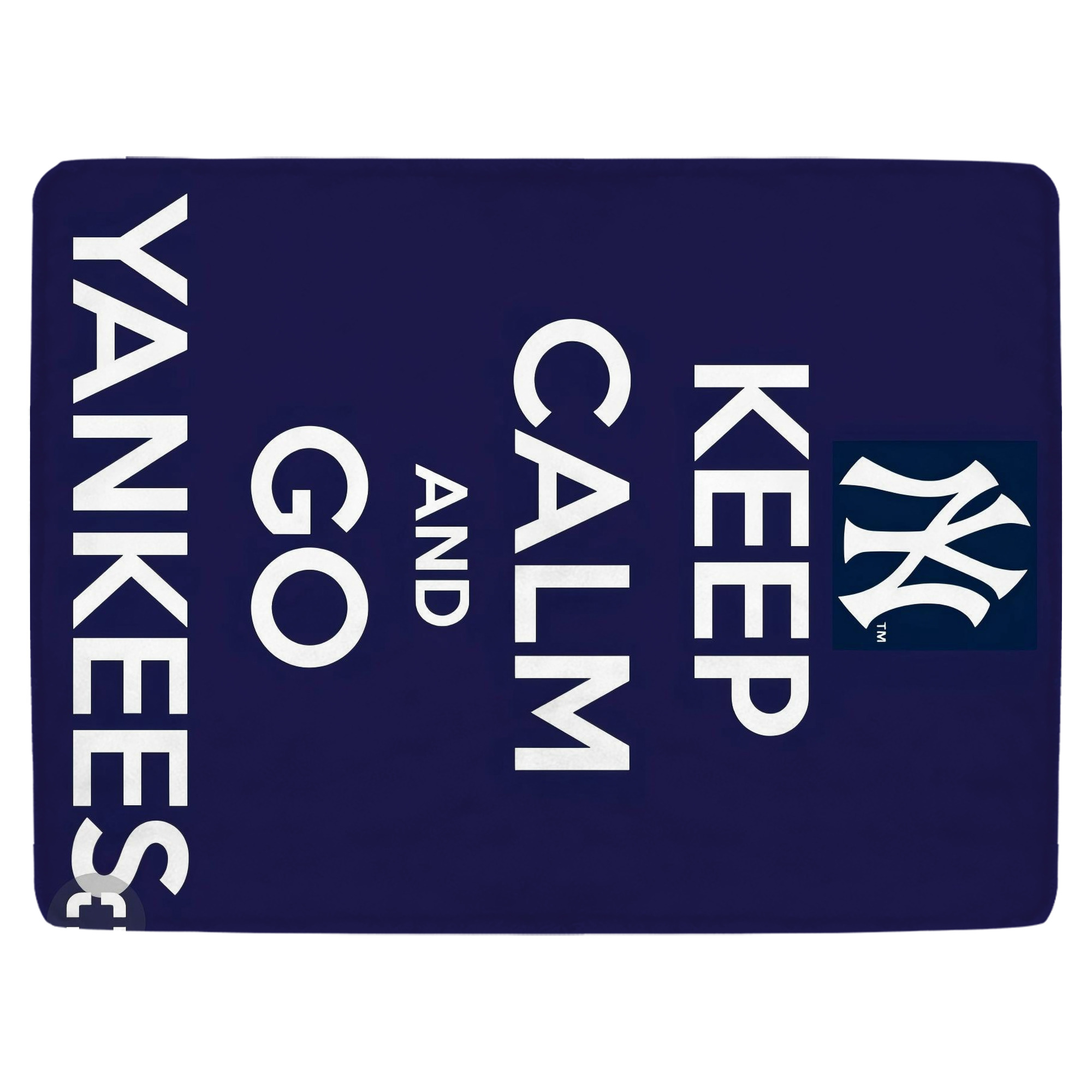New York Yankees Keep Calm and Go Yankees Soft Fleece Throw Blanket 60 X 80 Inch – Super Soft, Lightweight, And Durable – Perfect For Sofa, Bed, Camping, And More – Ideal Gift For Family And Friends