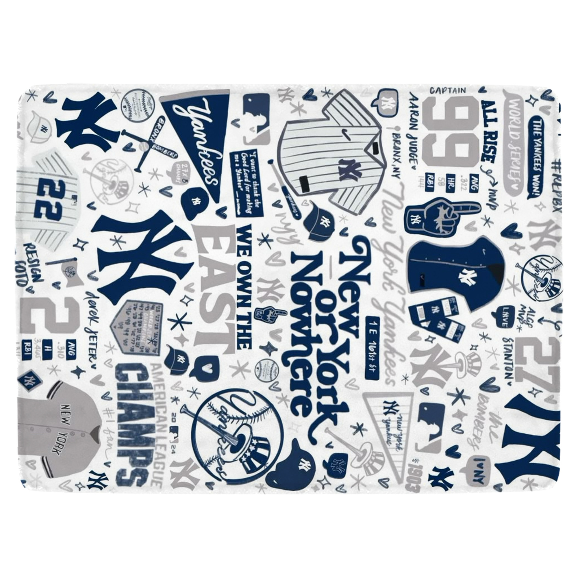 New York Yankees 113 Soft Fleece Throw Blanket 60 X 80 Inch – Super Soft, Lightweight, And Durable – Perfect For Sofa, Bed, Camping, And More – Ideal Gift For Family And Friends