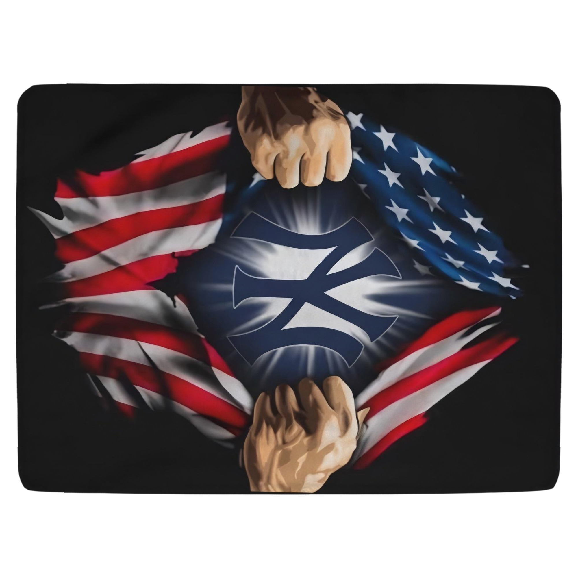 New York Yankees US Flag Yankees Inside Me Soft Fleece Throw Blanket 60 X 80 Inch – Super Soft, Lightweight, And Durable – Perfect For Sofa, Bed, Camping, And More – Ideal Gift For Family And Friends