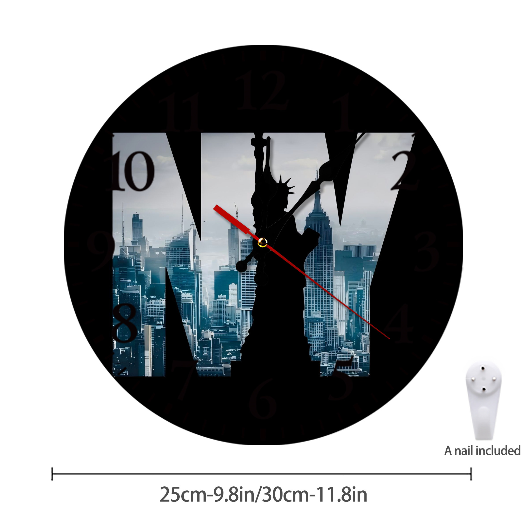 New York Yankees 142 Silent Round Wall Clock – Modern & Stylish DIY Design, Durable Wood Construction, Easy To Install – Perfect For Office, Bedroom, Living Room, And More