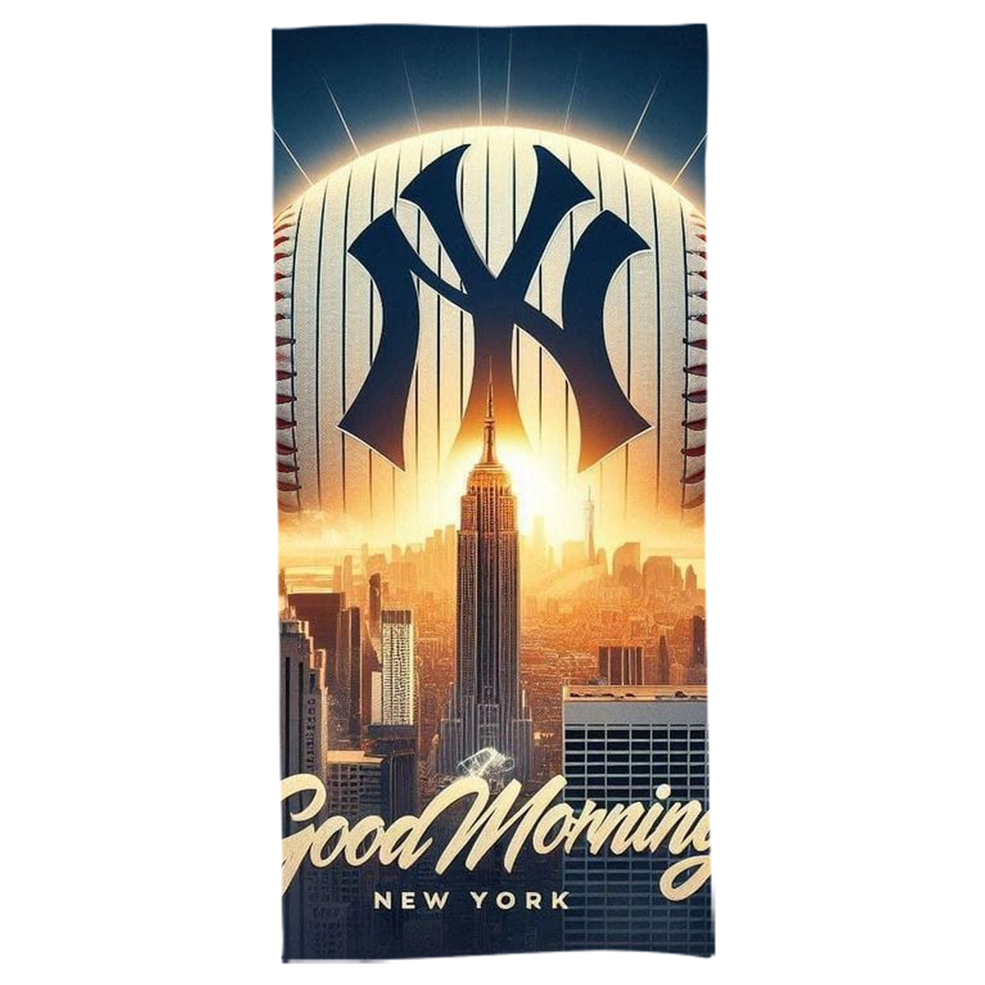 New York Yankees 111 Bath Towel 70x140 Cm – Soft & Quick Drying Polyester Shower Towel For Adults – Highly Absorbent, Lightweight, Skin-Friendly, Machine Washable – Ideal For Bathroom, Gym, Travel