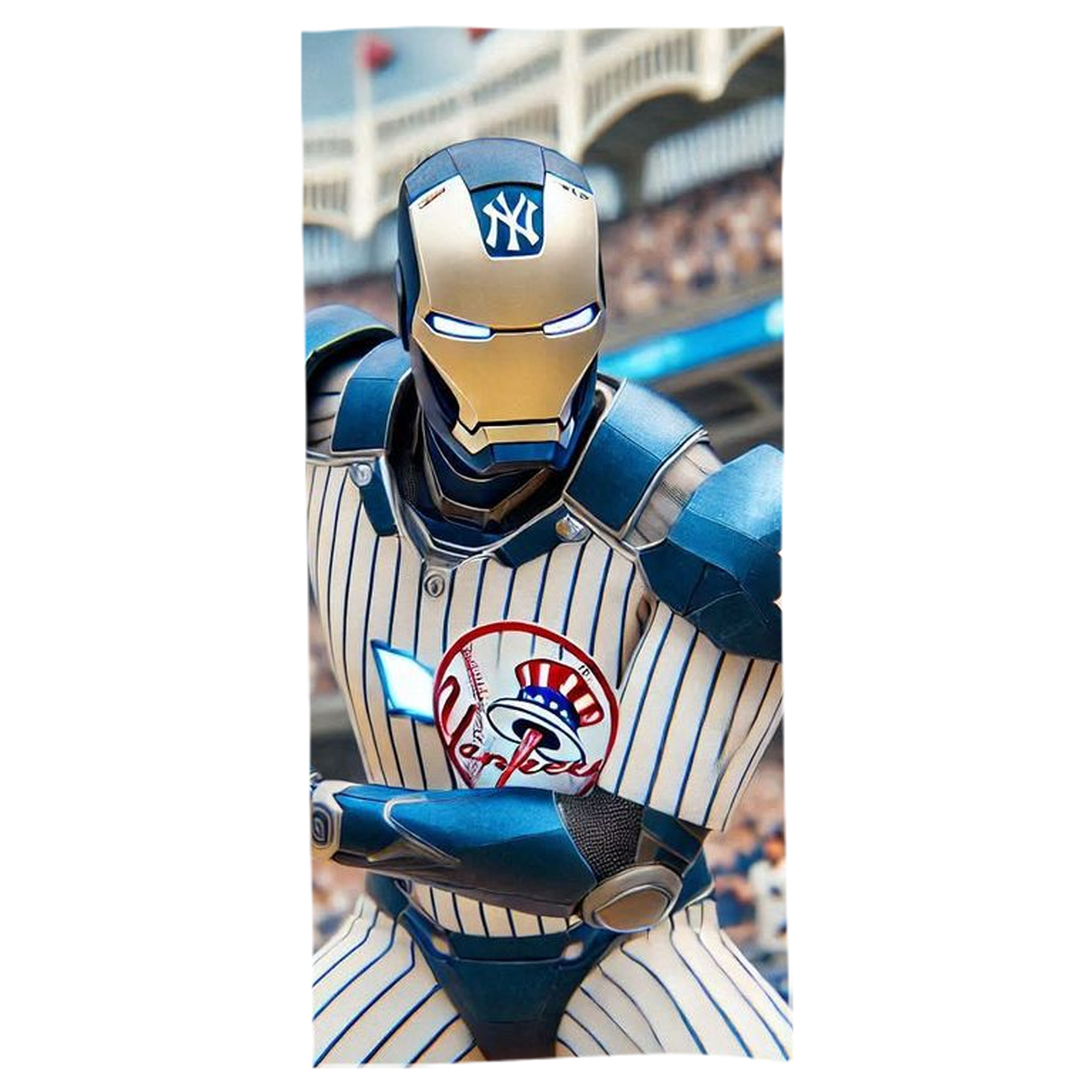 New York Yankees Iron Man Bath Towel 70x140 Cm – Soft & Quick Drying Polyester Shower Towel For Adults – Highly Absorbent, Lightweight, Skin-Friendly, Machine Washable – Ideal For Bathroom, Gym, Travel