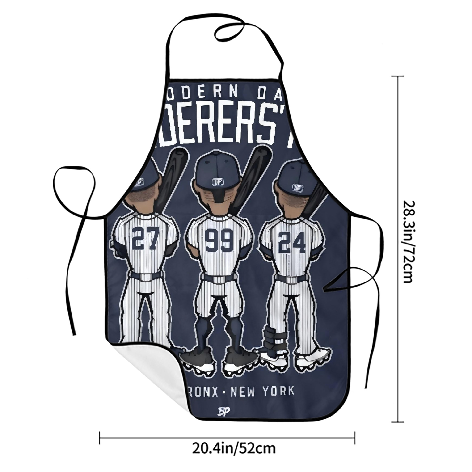 New York Yankees 173 Stain-Resistant Polyester Apron With Pocket – Full Print, Waterproof, Anti-Wrinkle, Anti-Pilling – Ideal For Kitchen, BBQ, Restaurant, Salon & More