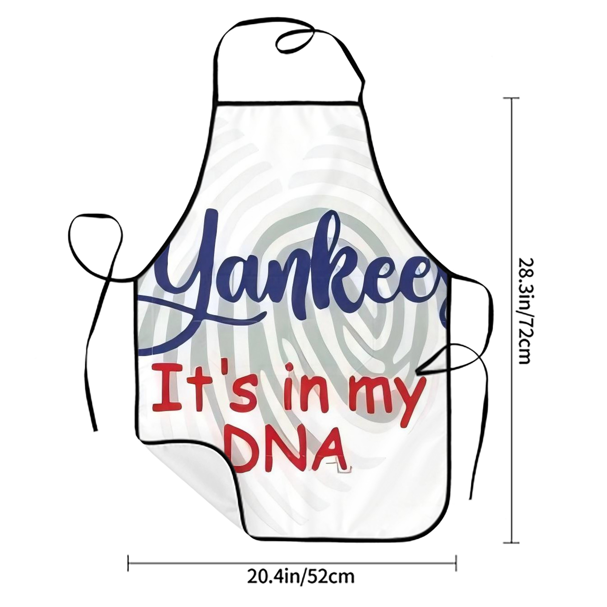 New York Yankees 234 Stain-Resistant Polyester Apron With Pocket – Full Print, Waterproof, Anti-Wrinkle, Anti-Pilling – Ideal For Kitchen, BBQ, Restaurant, Salon & More