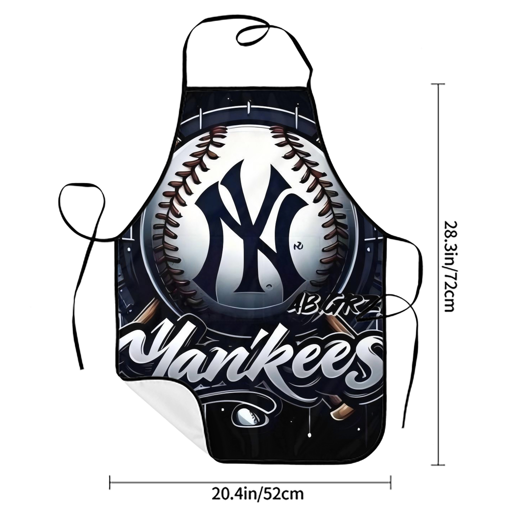New York Yankees 241 Stain-Resistant Polyester Apron With Pocket – Full Print, Waterproof, Anti-Wrinkle, Anti-Pilling – Ideal For Kitchen, BBQ, Restaurant, Salon & More