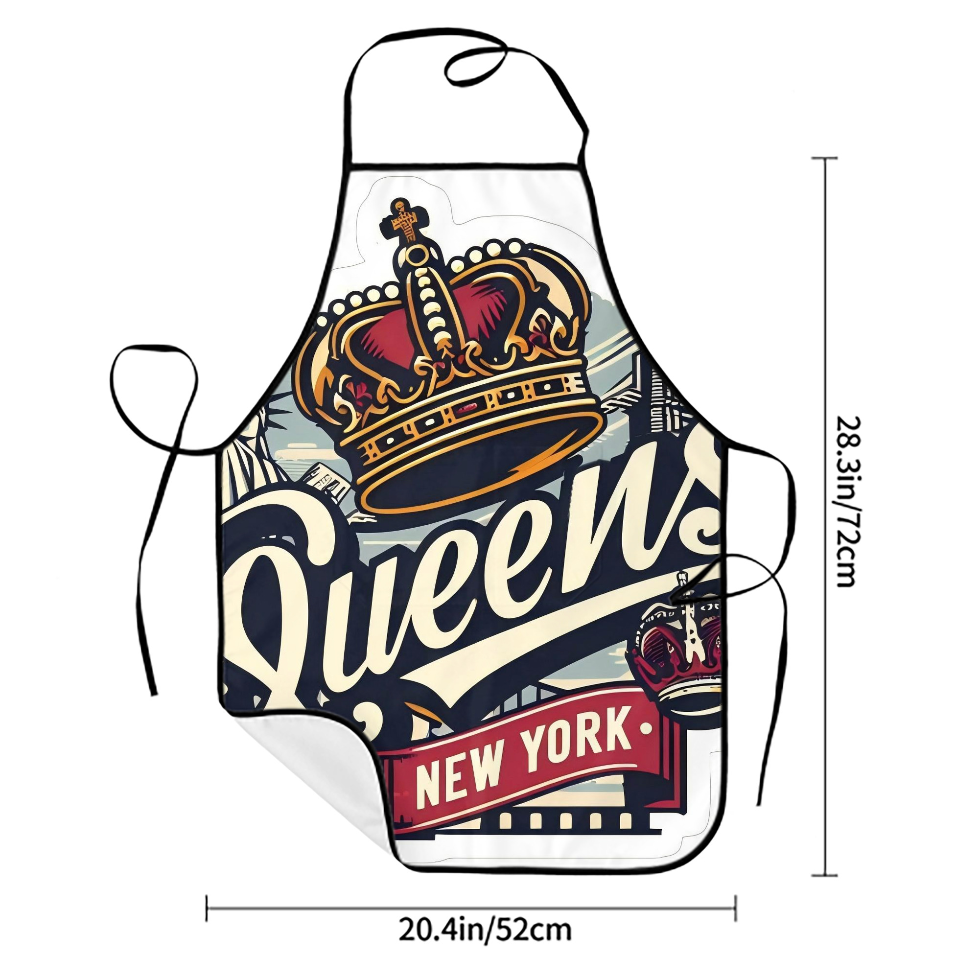 New York Yankees 248 Stain-Resistant Polyester Apron With Pocket – Full Print, Waterproof, Anti-Wrinkle, Anti-Pilling – Ideal For Kitchen, BBQ, Restaurant, Salon & More