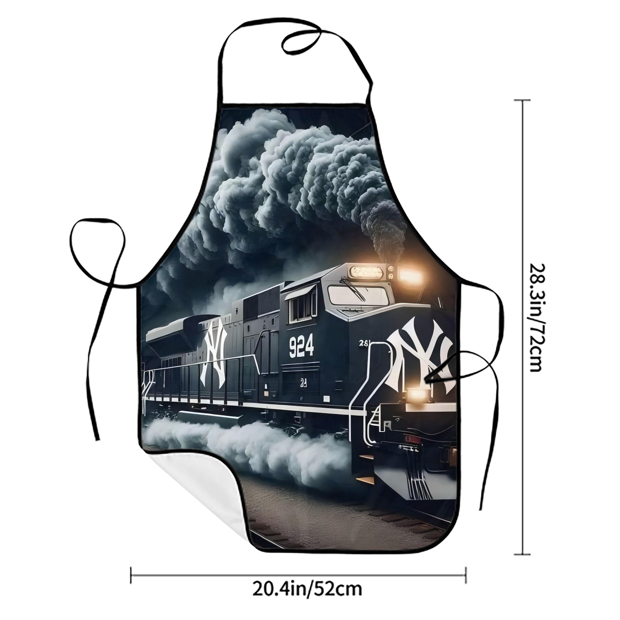 New York Yankees 257 Stain-Resistant Polyester Apron With Pocket – Full Print, Waterproof, Anti-Wrinkle, Anti-Pilling – Ideal For Kitchen, BBQ, Restaurant, Salon & More