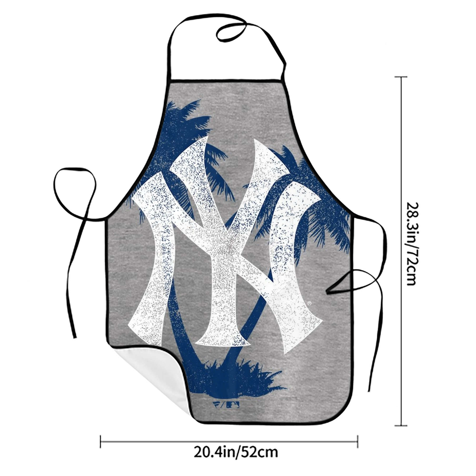 New York Yankees 338 Stain-Resistant Polyester Apron With Pocket – Full Print, Waterproof, Anti-Wrinkle, Anti-Pilling – Ideal For Kitchen, BBQ, Restaurant, Salon & More