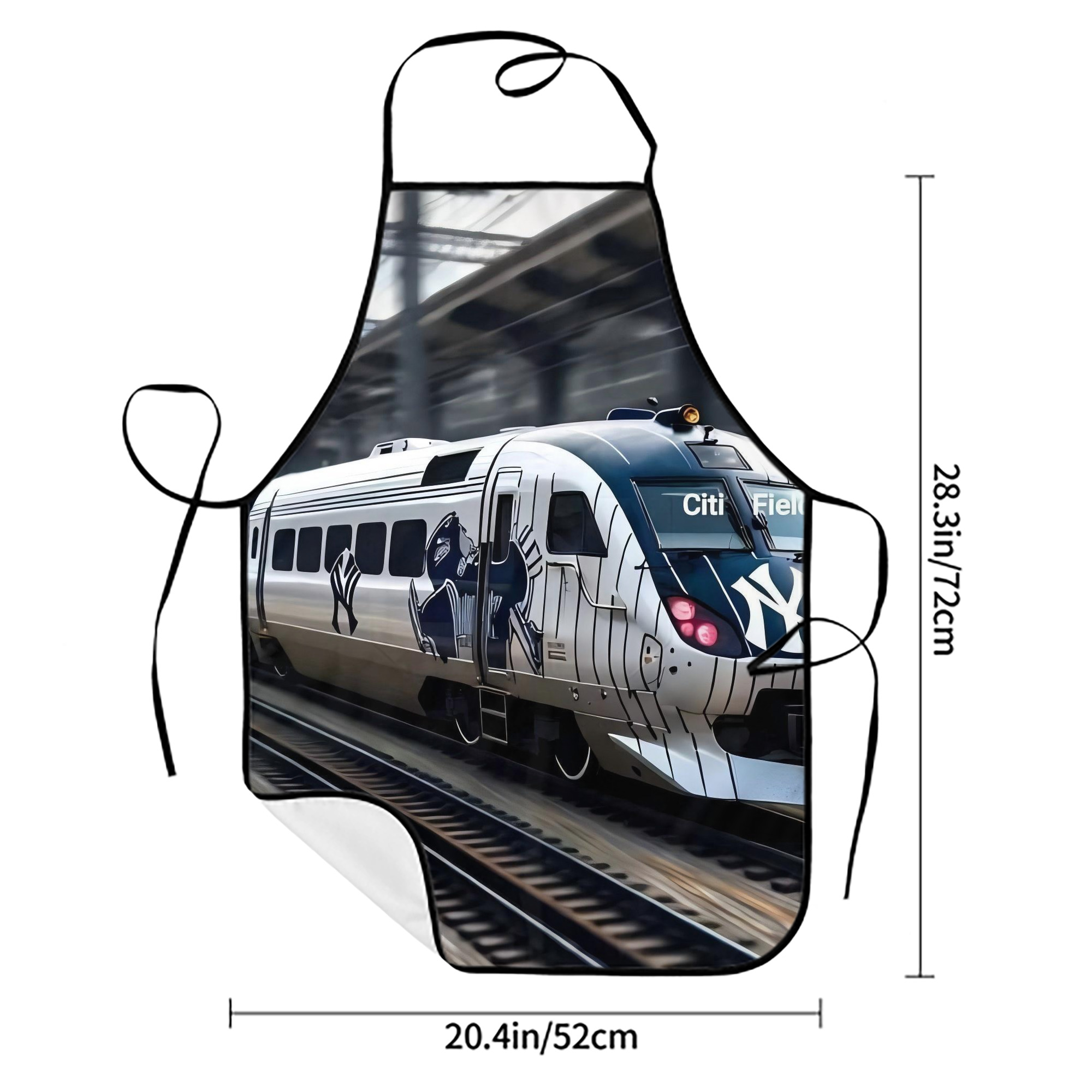 New York Yankees 342 Stain-Resistant Polyester Apron With Pocket – Full Print, Waterproof, Anti-Wrinkle, Anti-Pilling – Ideal For Kitchen, BBQ, Restaurant, Salon & More