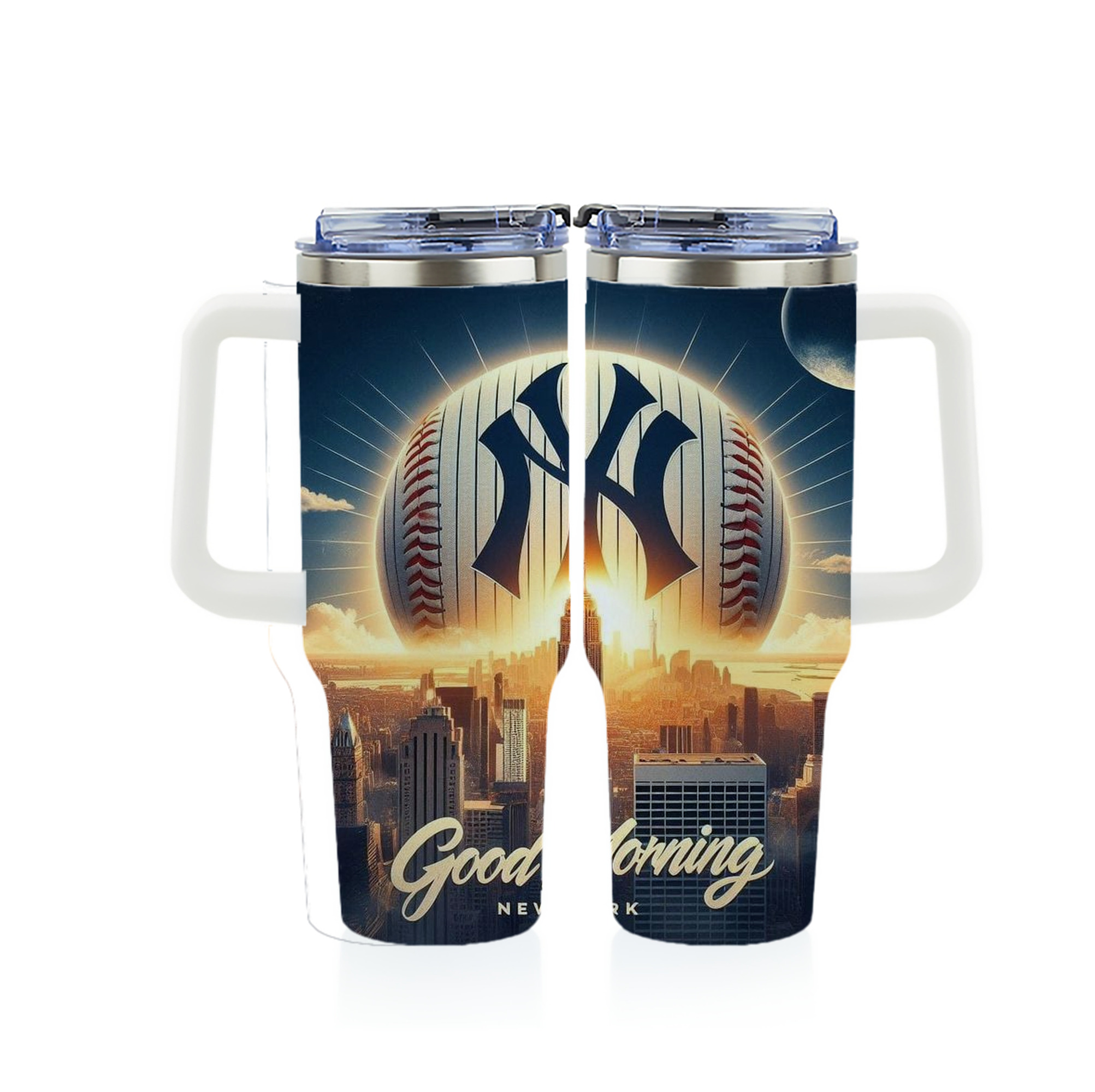 New York Yankees 111 40oz Full Wrap Car Tumbler – Durable Stainless Steel Travel Mug With Vibrant UV Print – Double Wall Insulated, Fits Most Car Cup Holders