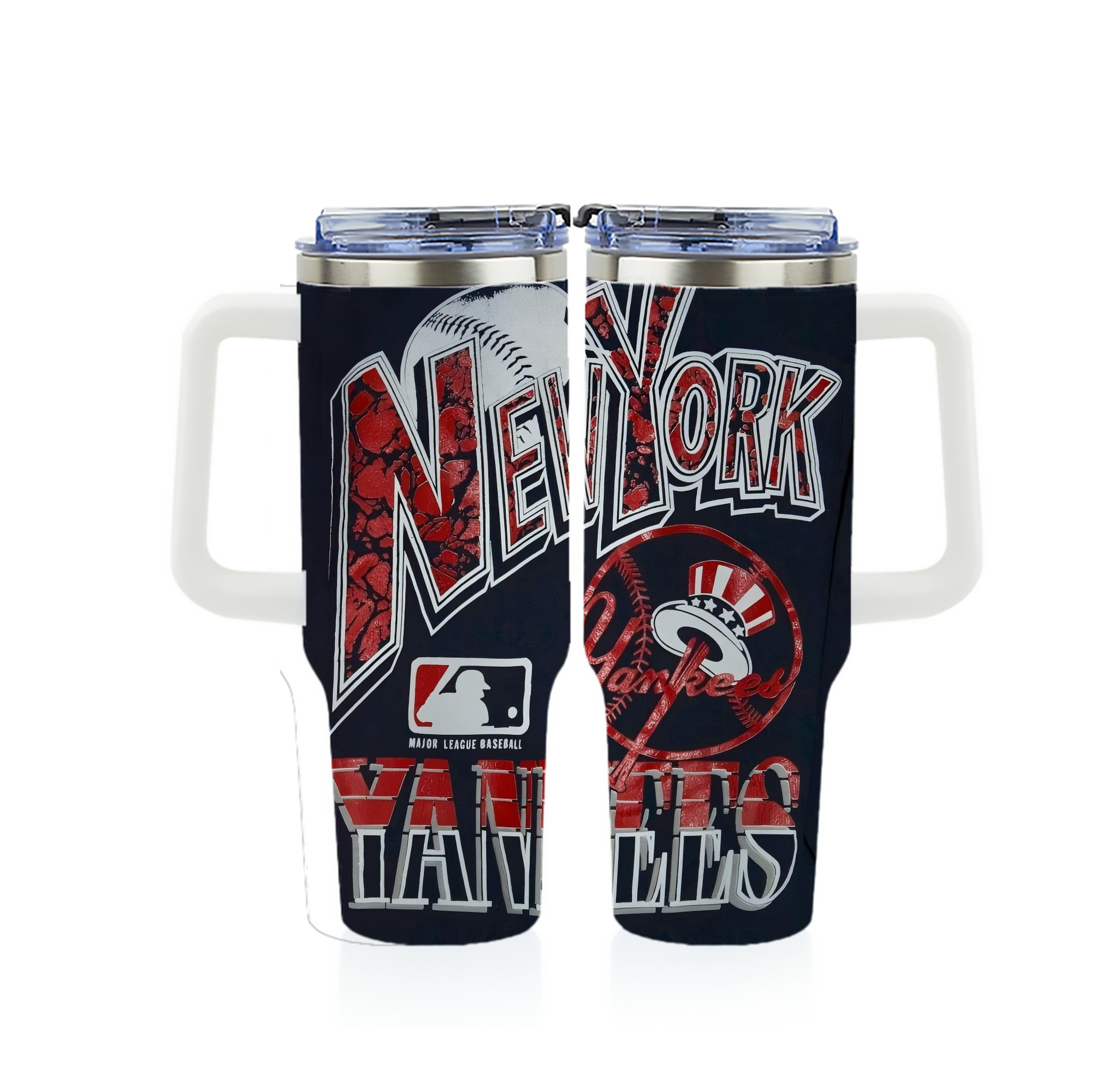 New York Yankees 125 40oz Full Wrap Car Tumbler – Durable Stainless Steel Travel Mug With Vibrant UV Print – Double Wall Insulated, Fits Most Car Cup Holders
