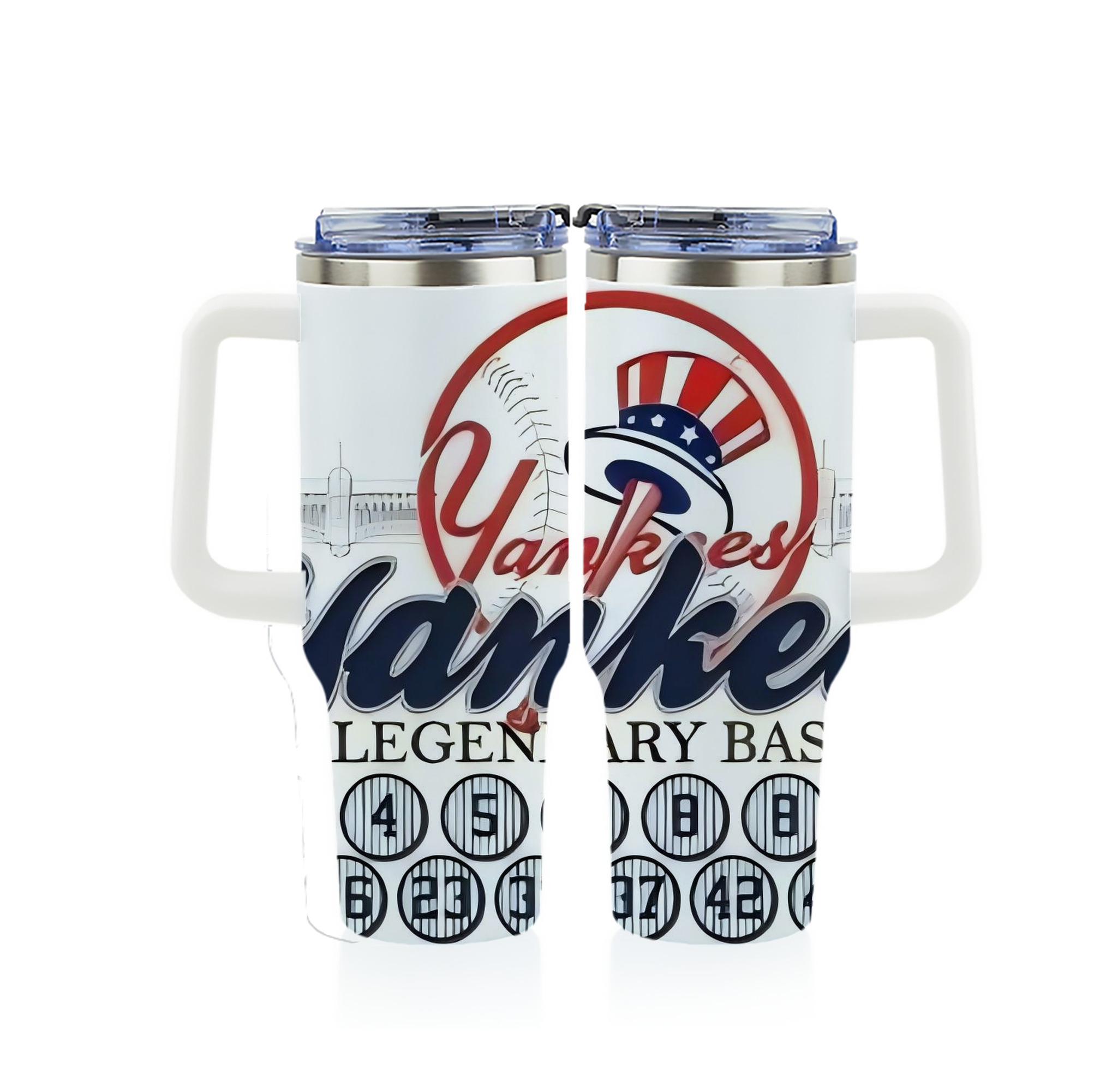 New York Yankees 232 40oz Full Wrap Car Tumbler – Durable Stainless Steel Travel Mug With Vibrant UV Print – Double Wall Insulated, Fits Most Car Cup Holders