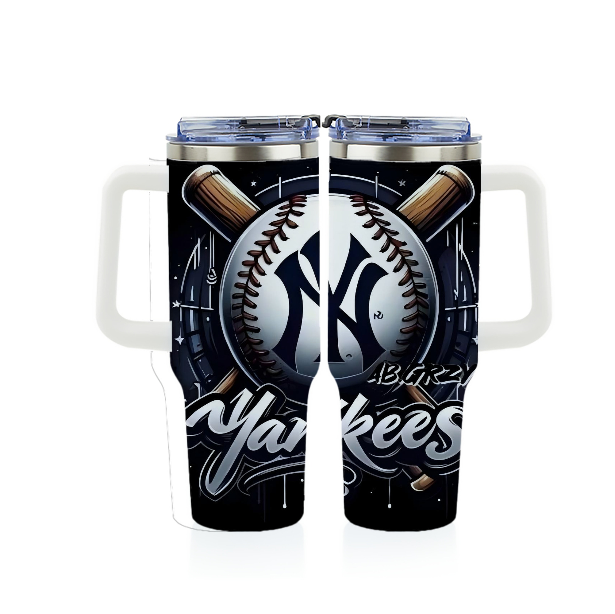 New York Yankees 241 40oz Full Wrap Car Tumbler – Durable Stainless Steel Travel Mug With Vibrant UV Print – Double Wall Insulated, Fits Most Car Cup Holders