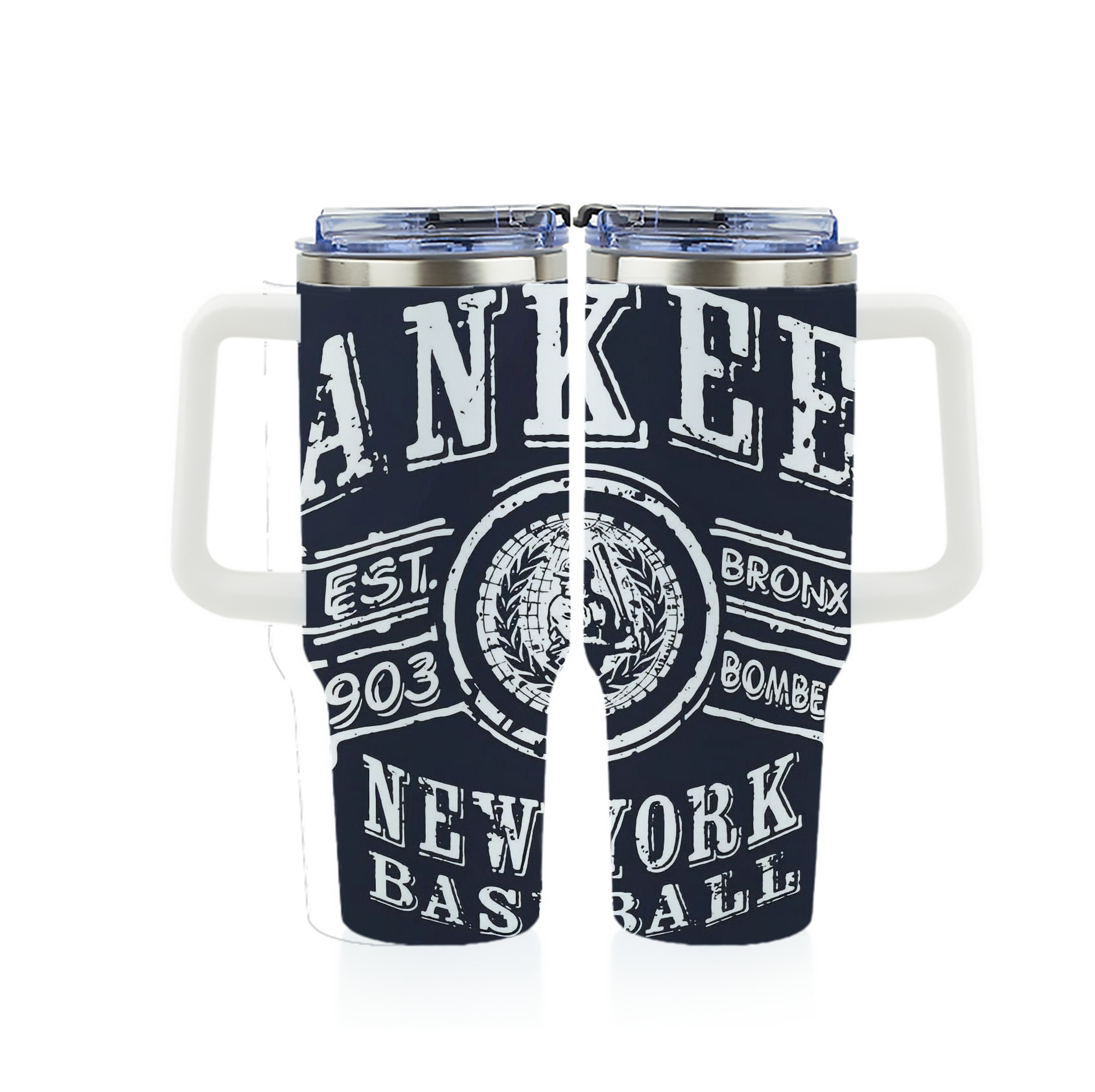 New York Yankees 252 40oz Full Wrap Car Tumbler – Durable Stainless Steel Travel Mug With Vibrant UV Print – Double Wall Insulated, Fits Most Car Cup Holders