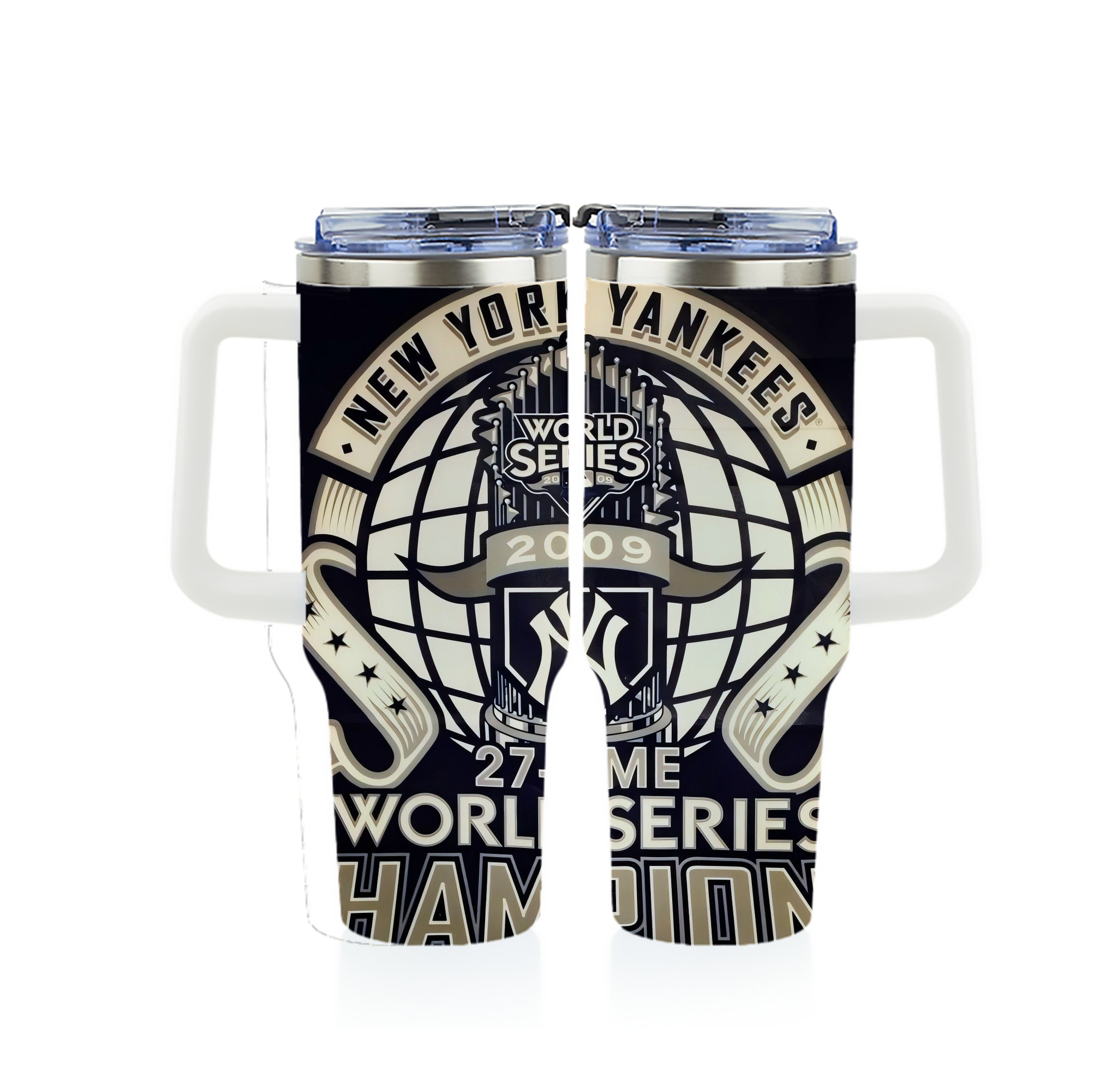 New York Yankees 256 40oz Full Wrap Car Tumbler – Durable Stainless Steel Travel Mug With Vibrant UV Print – Double Wall Insulated, Fits Most Car Cup Holders