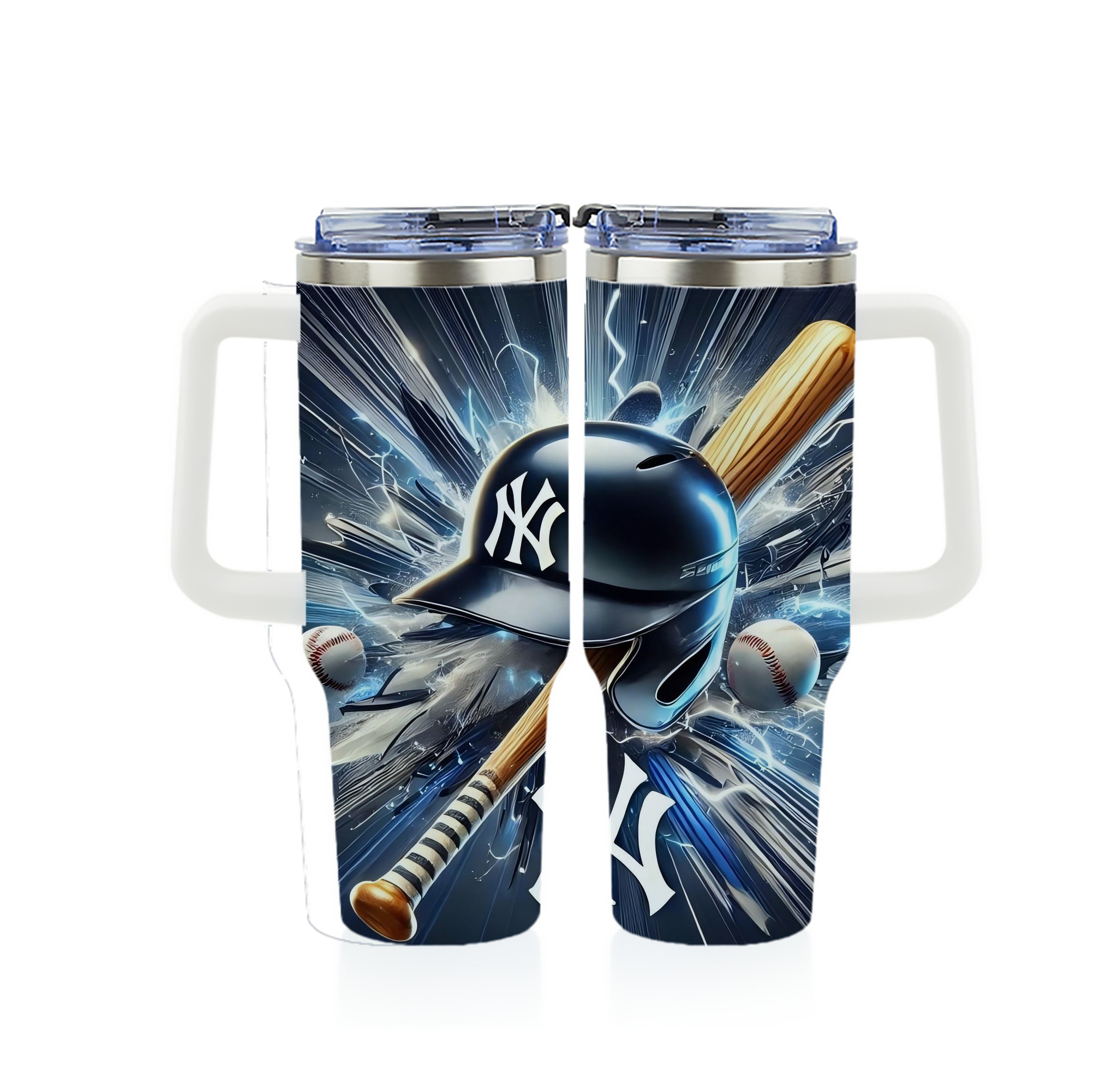 New York Yankees 264 40oz Full Wrap Car Tumbler – Durable Stainless Steel Travel Mug With Vibrant UV Print – Double Wall Insulated, Fits Most Car Cup Holders