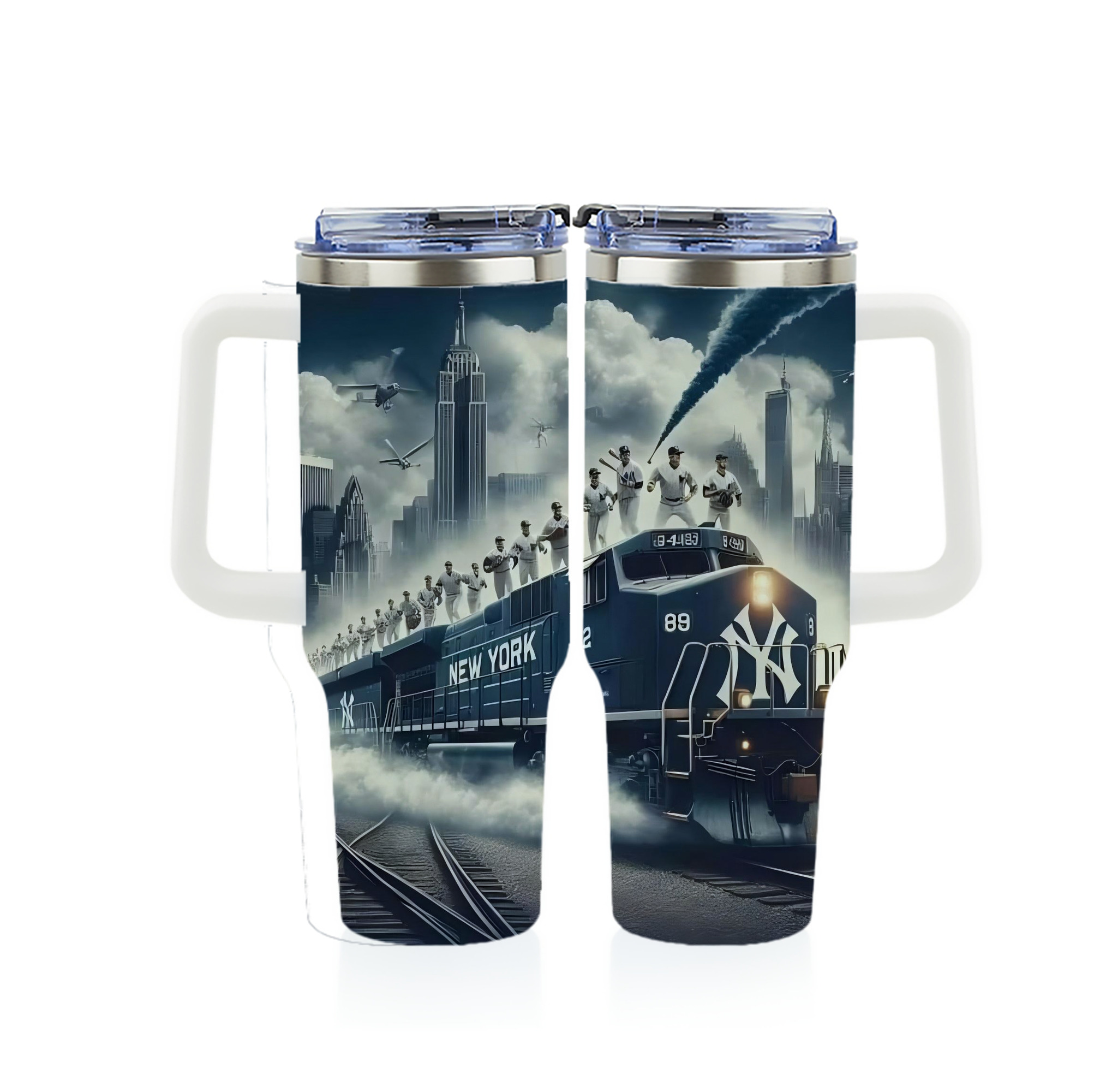 New York Yankees 265 40oz Full Wrap Car Tumbler – Durable Stainless Steel Travel Mug With Vibrant UV Print – Double Wall Insulated, Fits Most Car Cup Holders