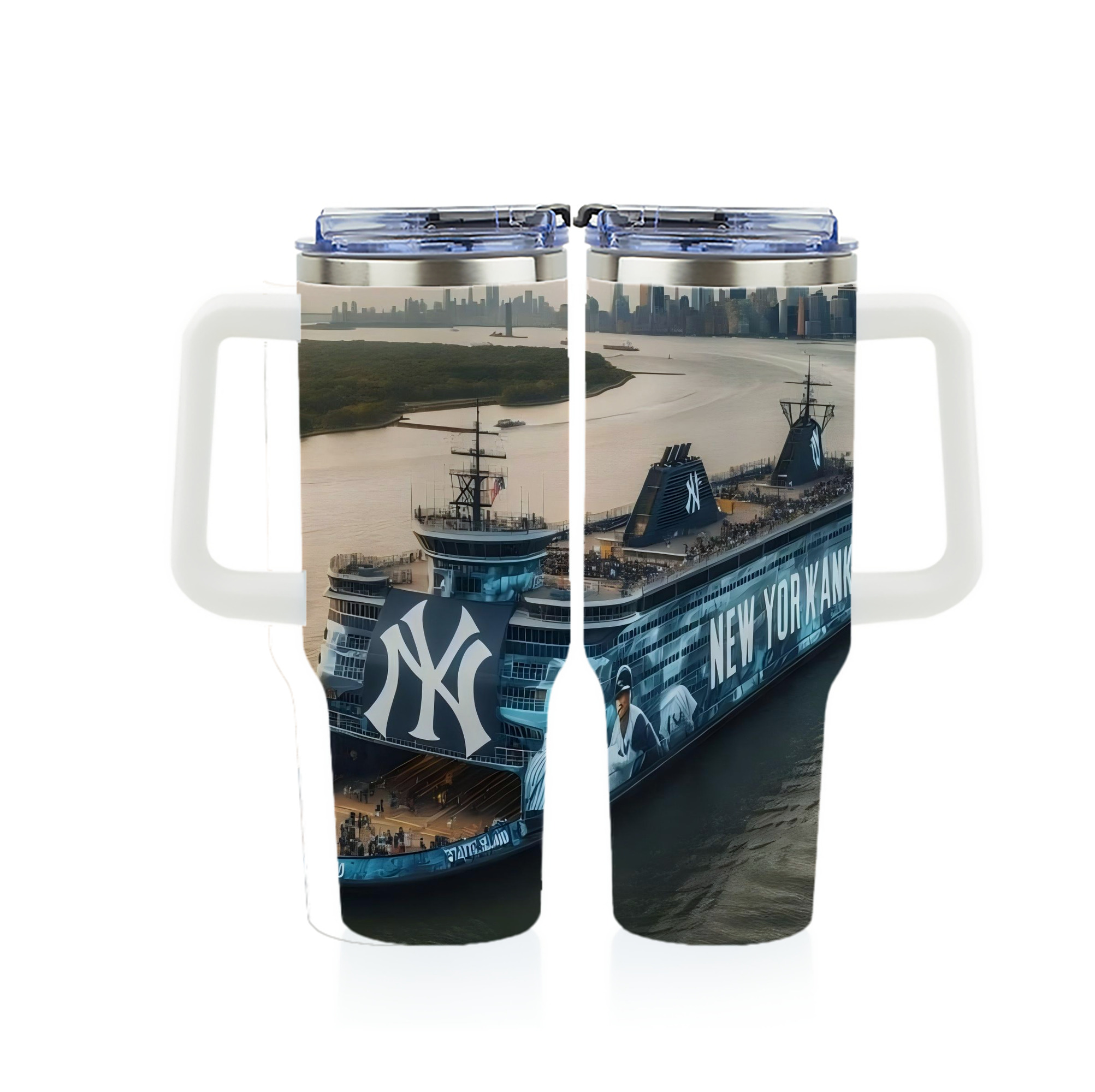 New York Yankees 306 40oz Full Wrap Car Tumbler – Durable Stainless Steel Travel Mug With Vibrant UV Print – Double Wall Insulated, Fits Most Car Cup Holders
