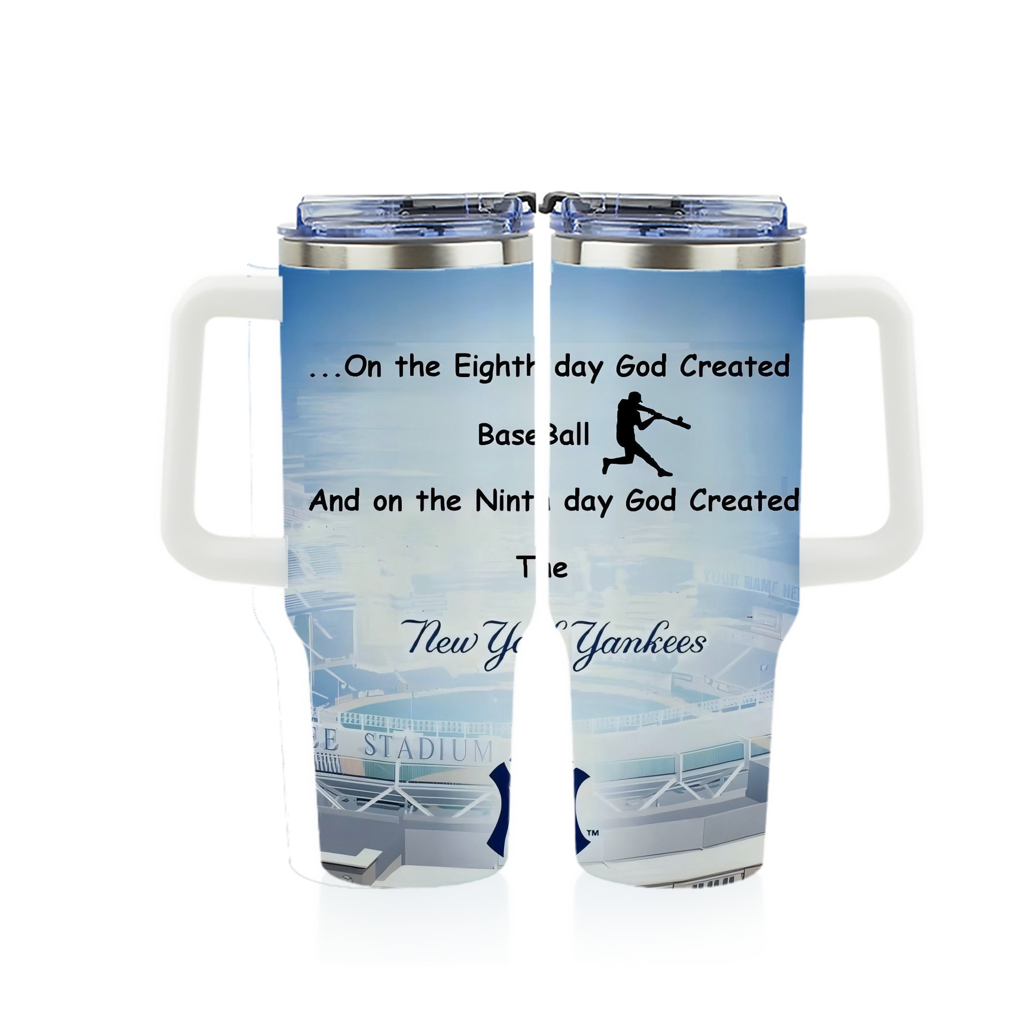 New York Yankees 314 40oz Full Wrap Car Tumbler – Durable Stainless Steel Travel Mug With Vibrant UV Print – Double Wall Insulated, Fits Most Car Cup Holders