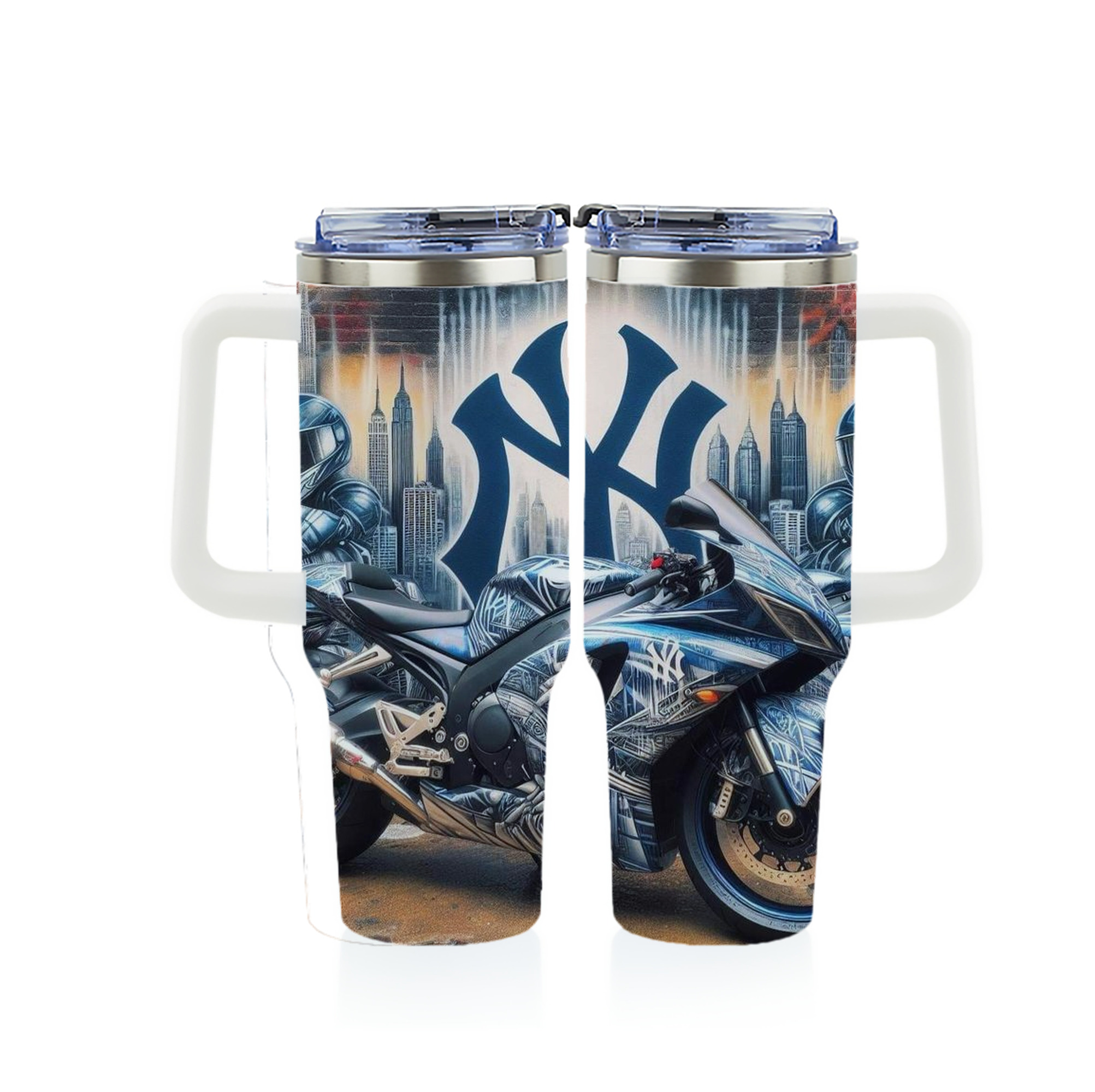 New York Yankees 327 40oz Full Wrap Car Tumbler – Durable Stainless Steel Travel Mug With Vibrant UV Print – Double Wall Insulated, Fits Most Car Cup Holders