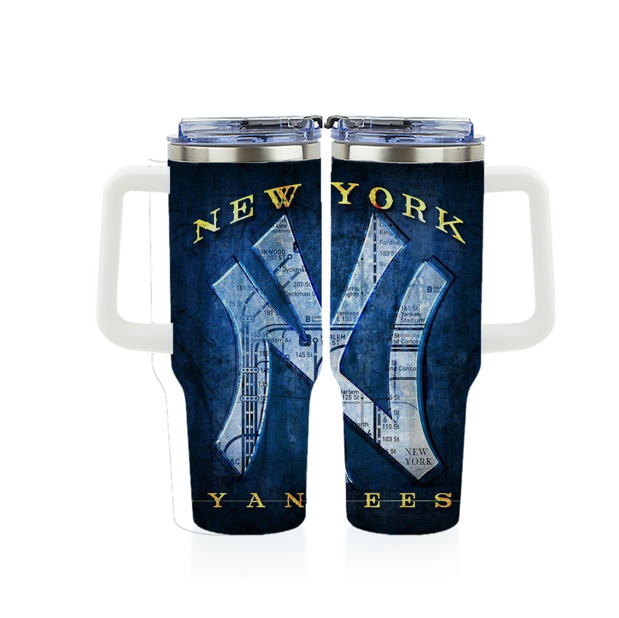 New York Yankees 307 40oz Full Wrap Car Tumbler – Durable Stainless Steel Travel Mug With Vibrant UV Print – Double Wall Insulated, Fits Most Car Cup Holders